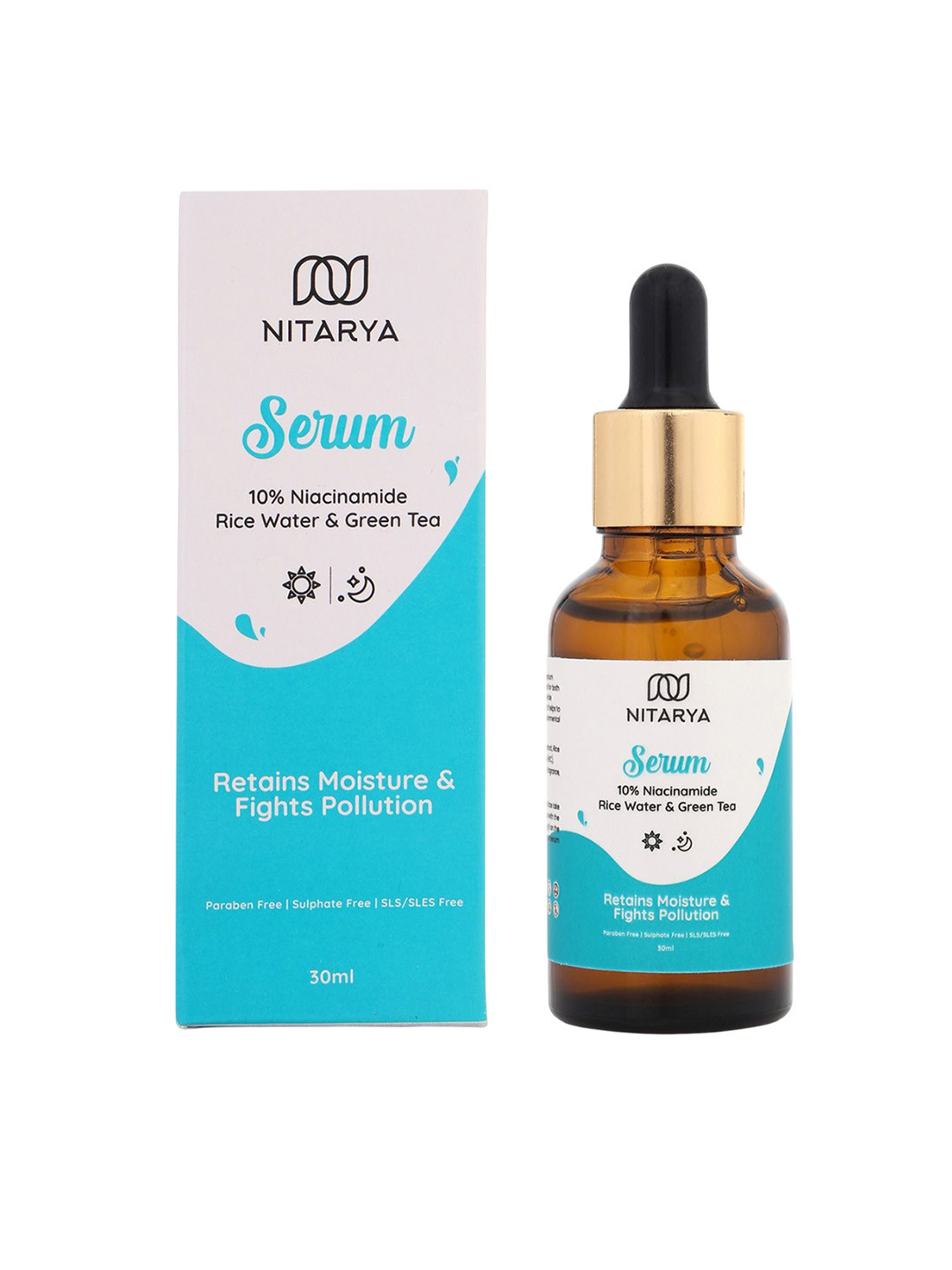 NITARYA 10% Niacinamide Face Serum With Rice Water & Green Tea - 30 ml