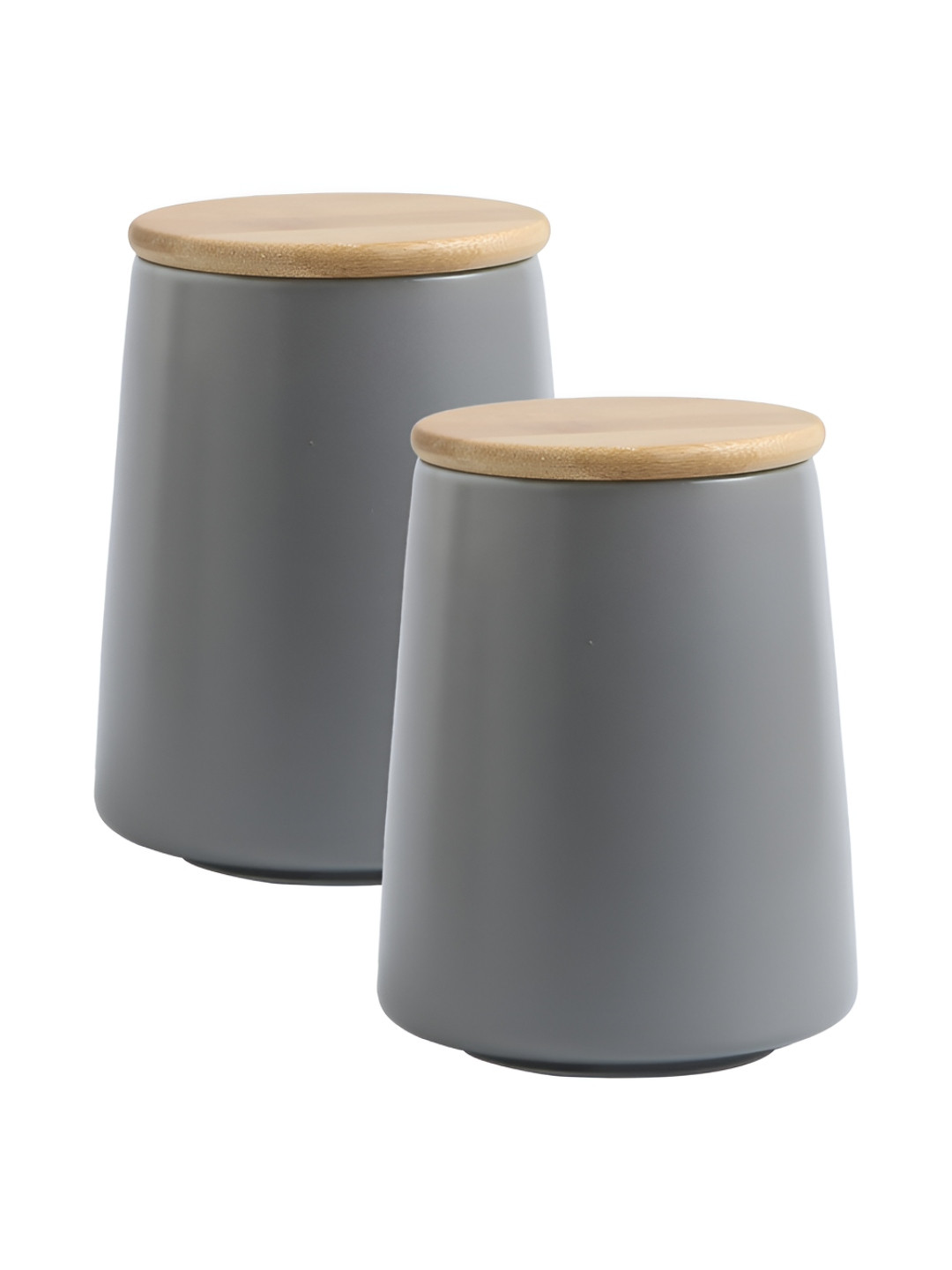 The Better Home Grey Ceramic Scratch Resistant 2 Piece Flip Top Jar-700ml