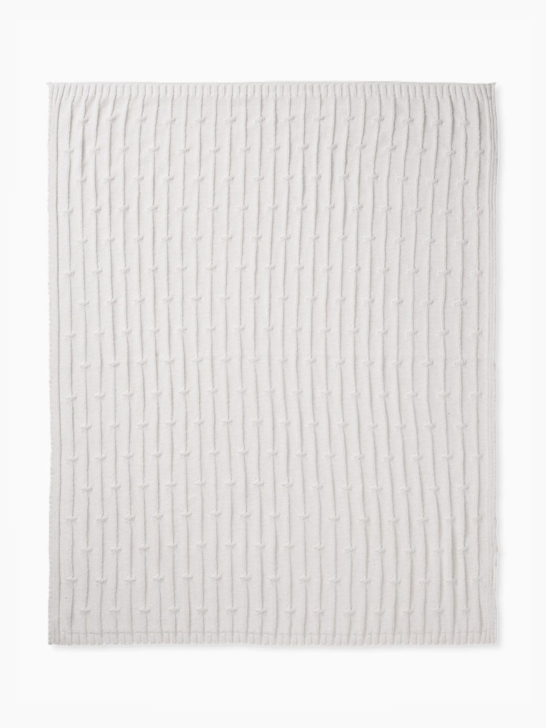 THE BABY TRUNK White Striped Cotton Mild Winter Single Bed Blanket