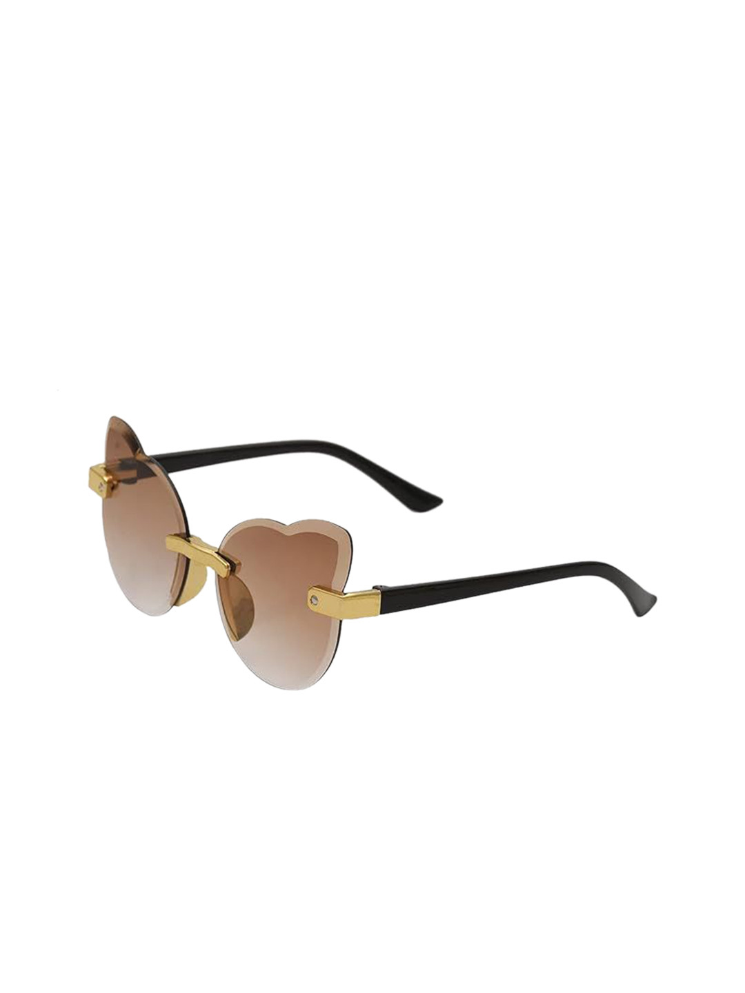 SHOP FRENZY Kids Sunglasses with UV Protected Lens Rimless buterfly brown sunglass