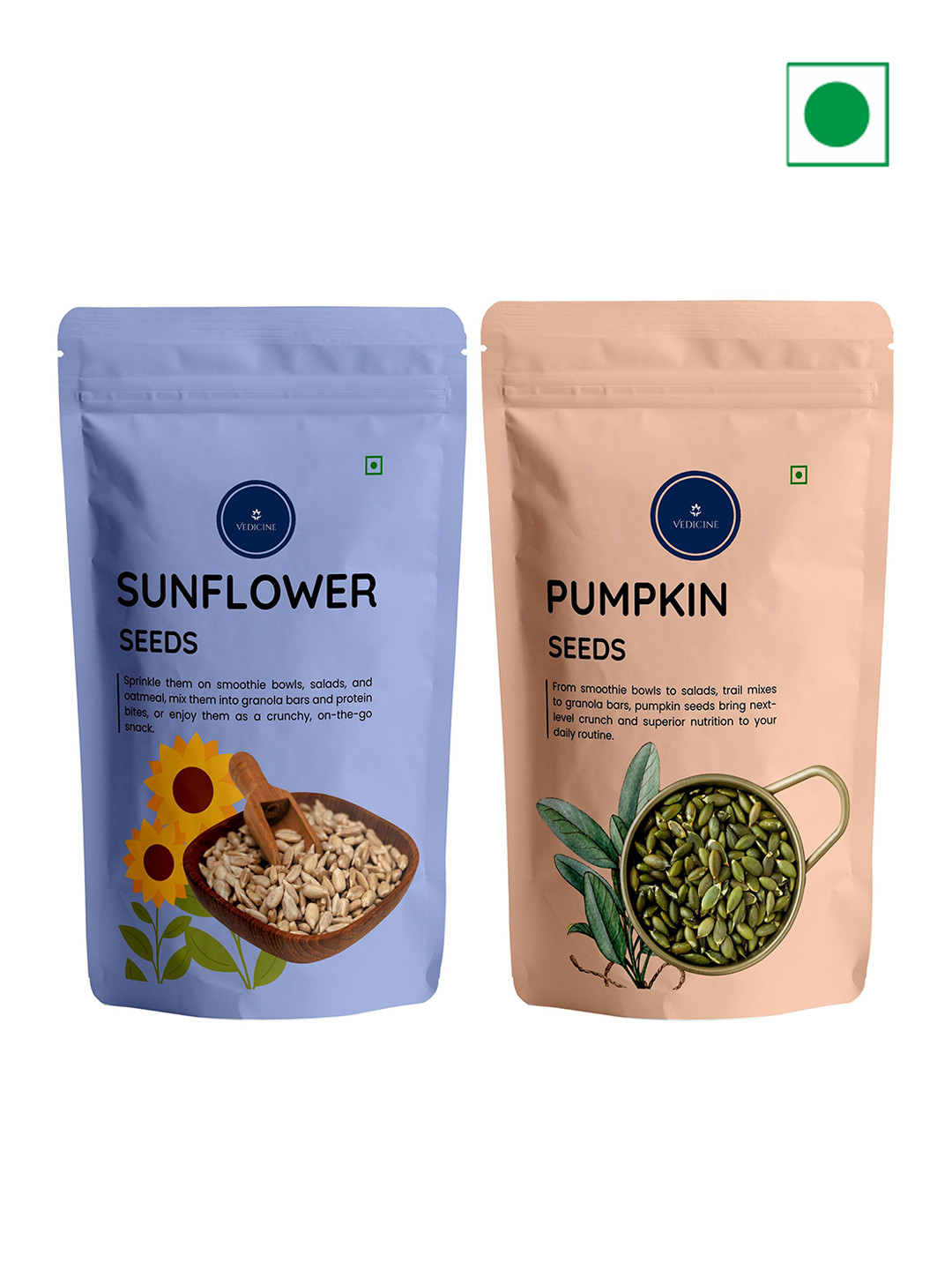 VEDICINE Set Of 2 Sunflower Pumpkin Seeds 150gm Each