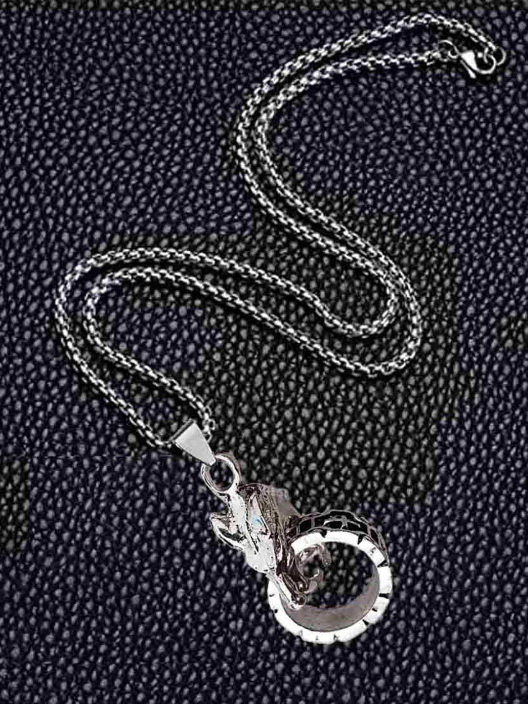 M Men Style Silver-Plated Dragon Pendants