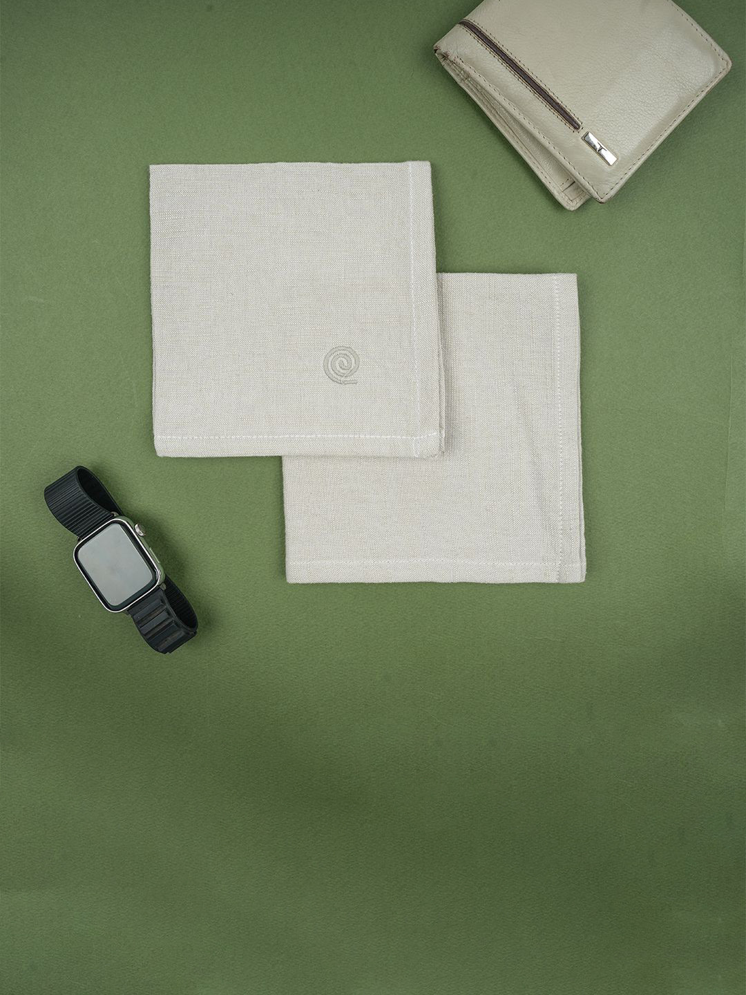 Doctor Towels Ice Grey Solid 300GSM Set of 2 Anti-Bacterial Bamboo Handkerchief