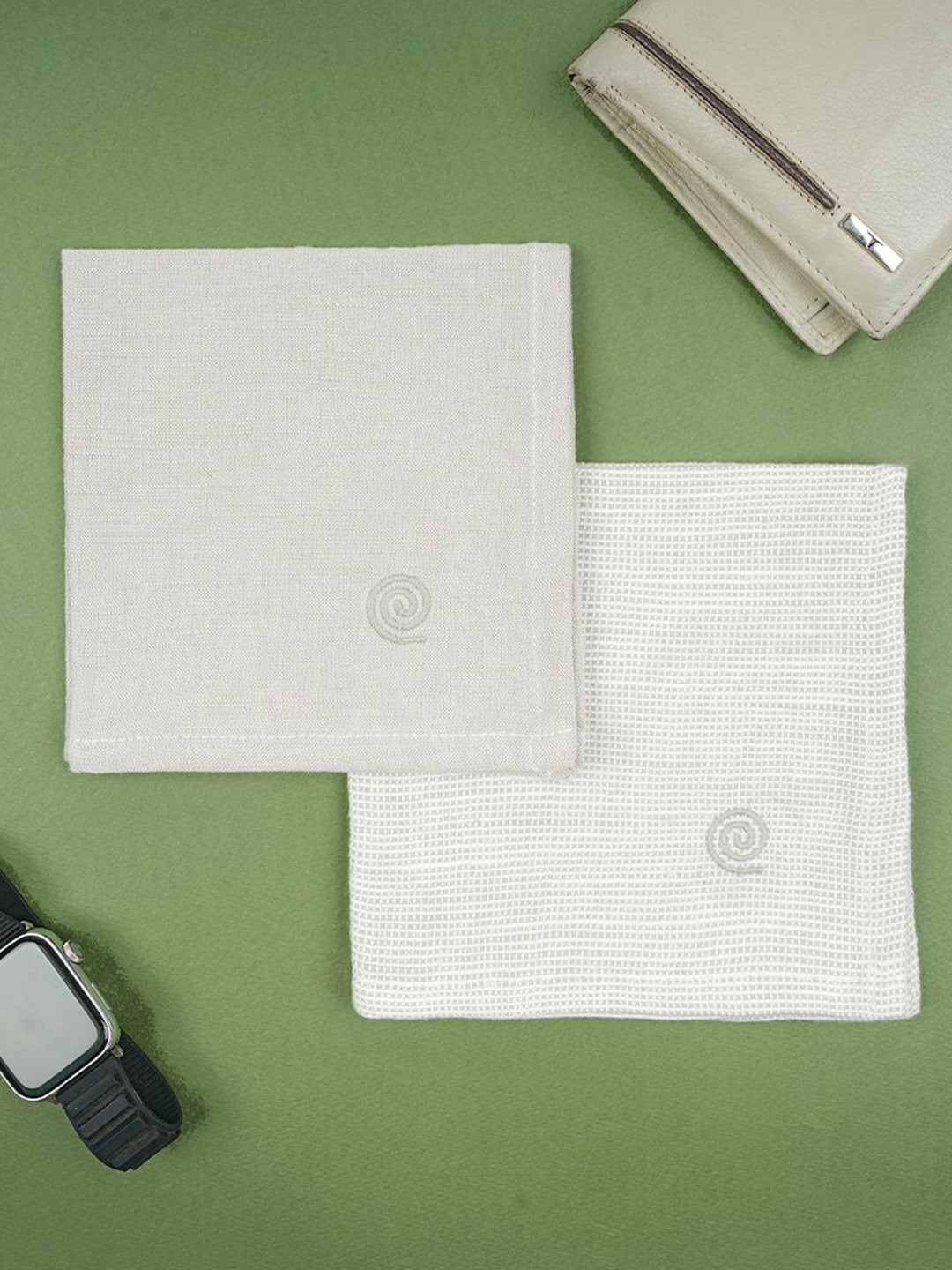 Doctor Towels Taupe Solid 380GSM Set of 2 Anti-Bacterial Bamboo Handkerchief