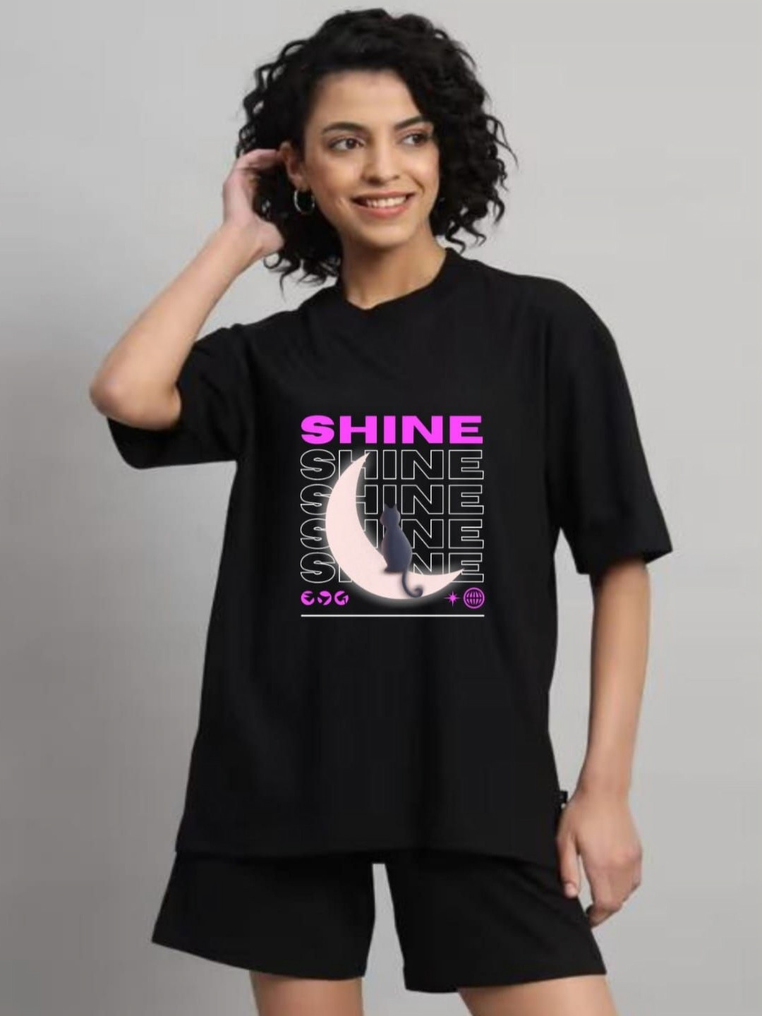 HESHA Women Typography Printed T-shirt