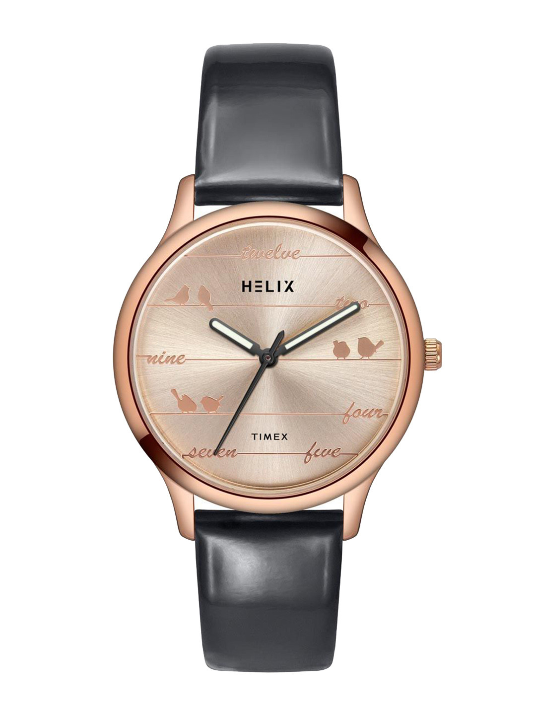 Helix By Timex Women Rose Gold Round Dial Analog Watch - TW060HL02T