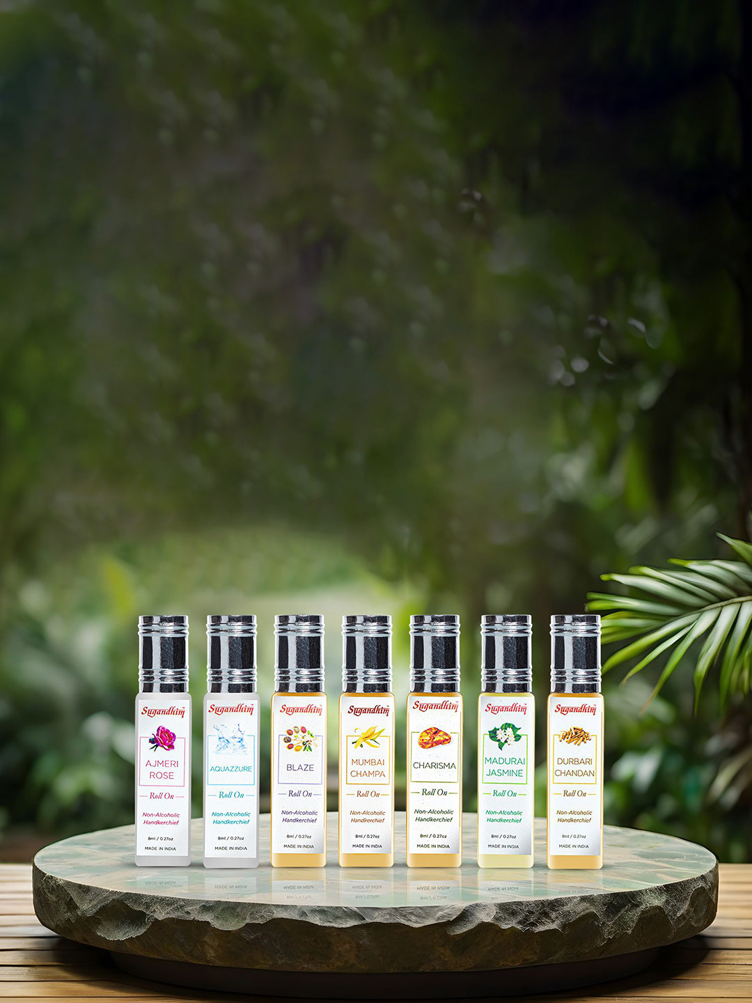 Sugandhim Mumbai Champa Roll-On Perfume Alcohol-Free Pocket-Friendly Refreshing - 8ml