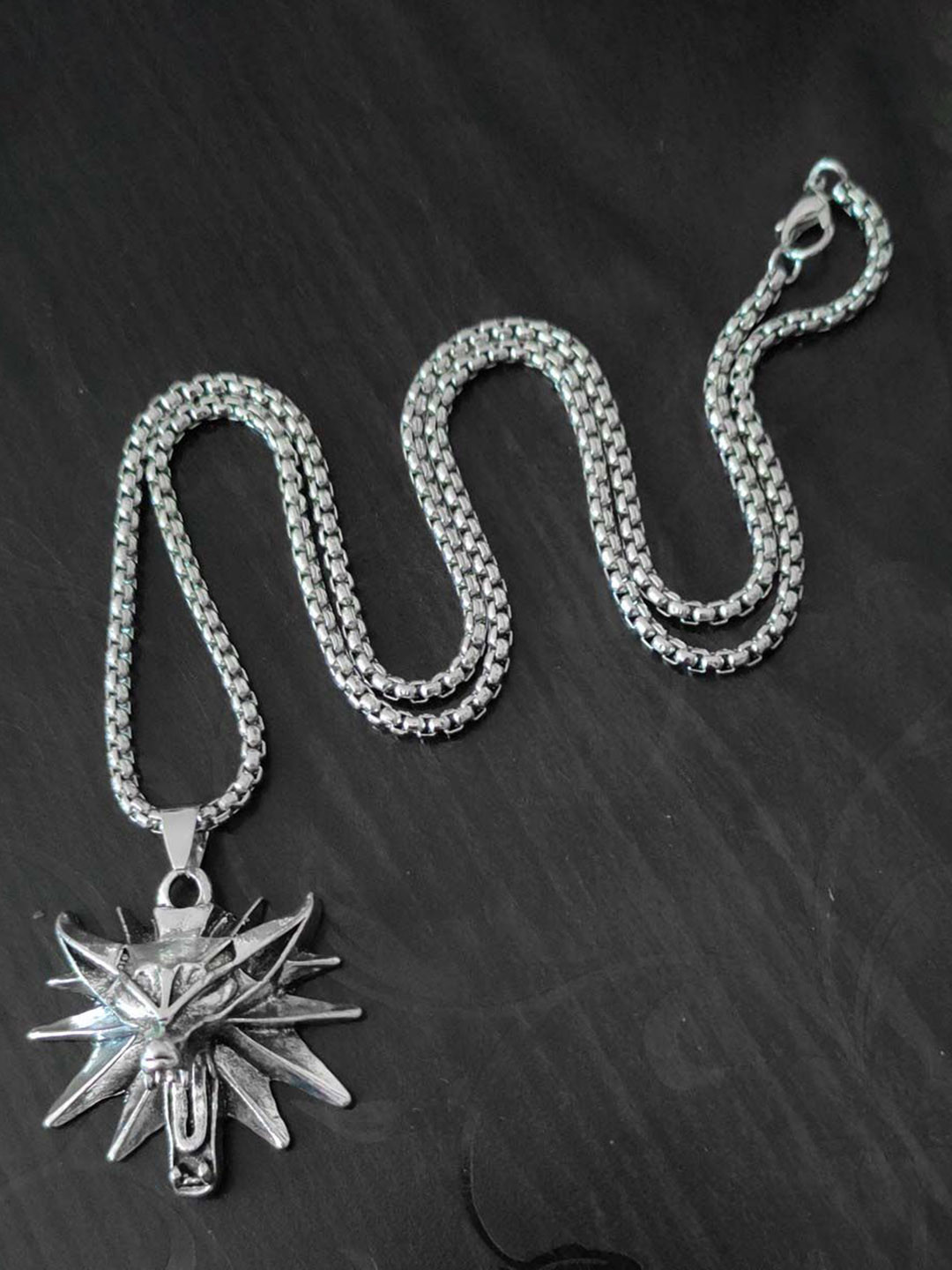 M Men Style Silver-Plated Norse Mythology Wolf Bikers Pendants