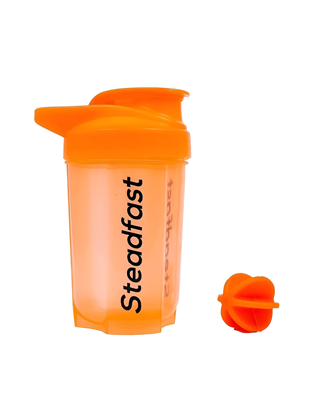 Steadfast Nutrition Orange Solid Plastic Spill Proof Shaker - 400ml