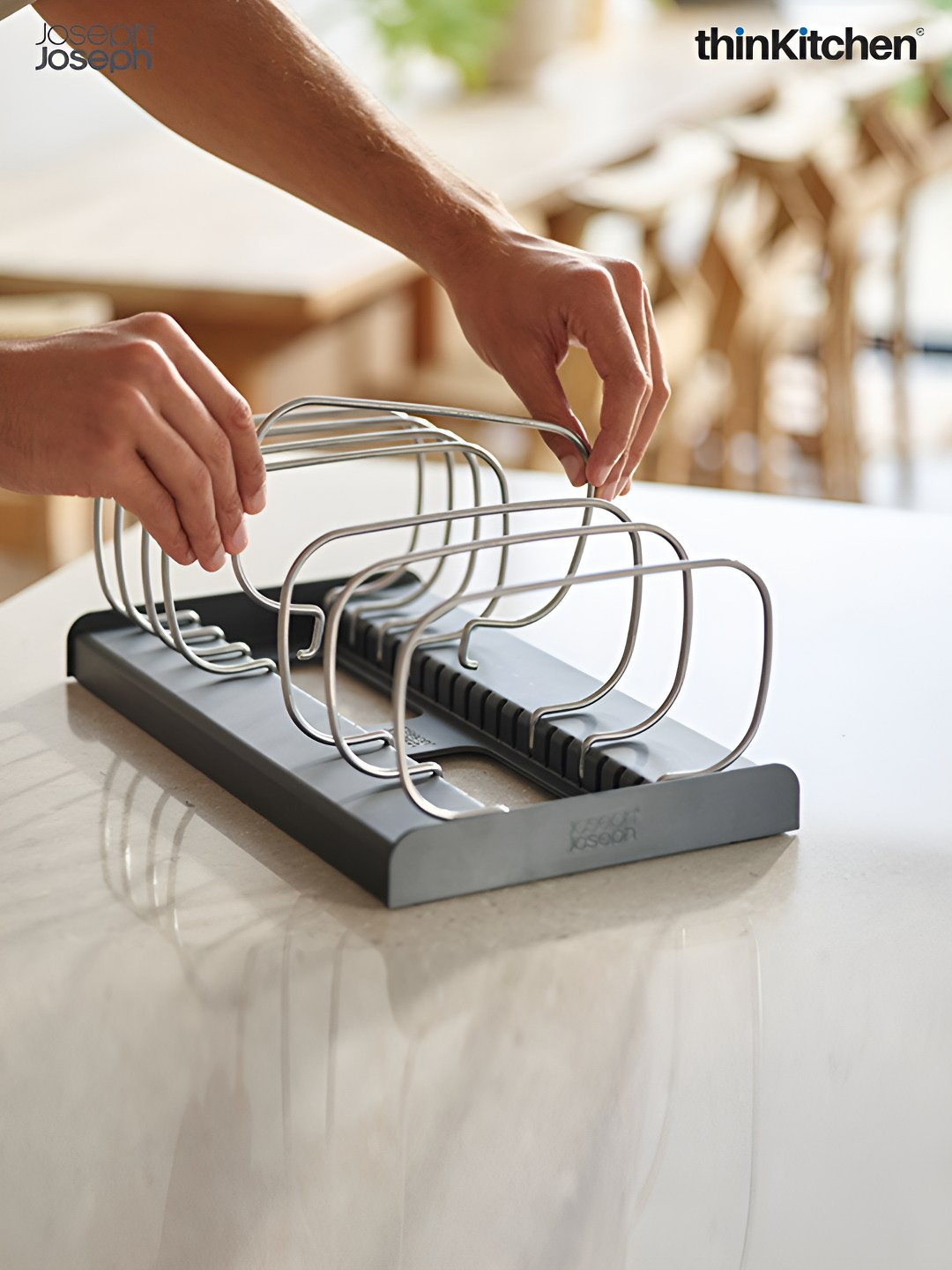 Joseph Joseph Anthracite Charcoal & White Bakeware & Cookware Organiser