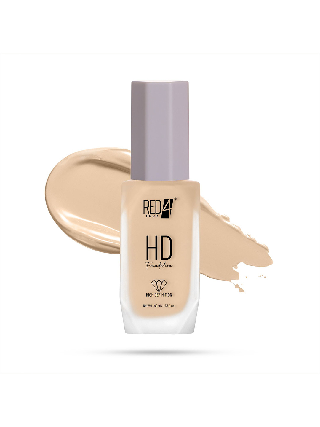 RED 4 HD High Definition Full Coverage Matte Finish Foundation - 40 ml - Shade - 03