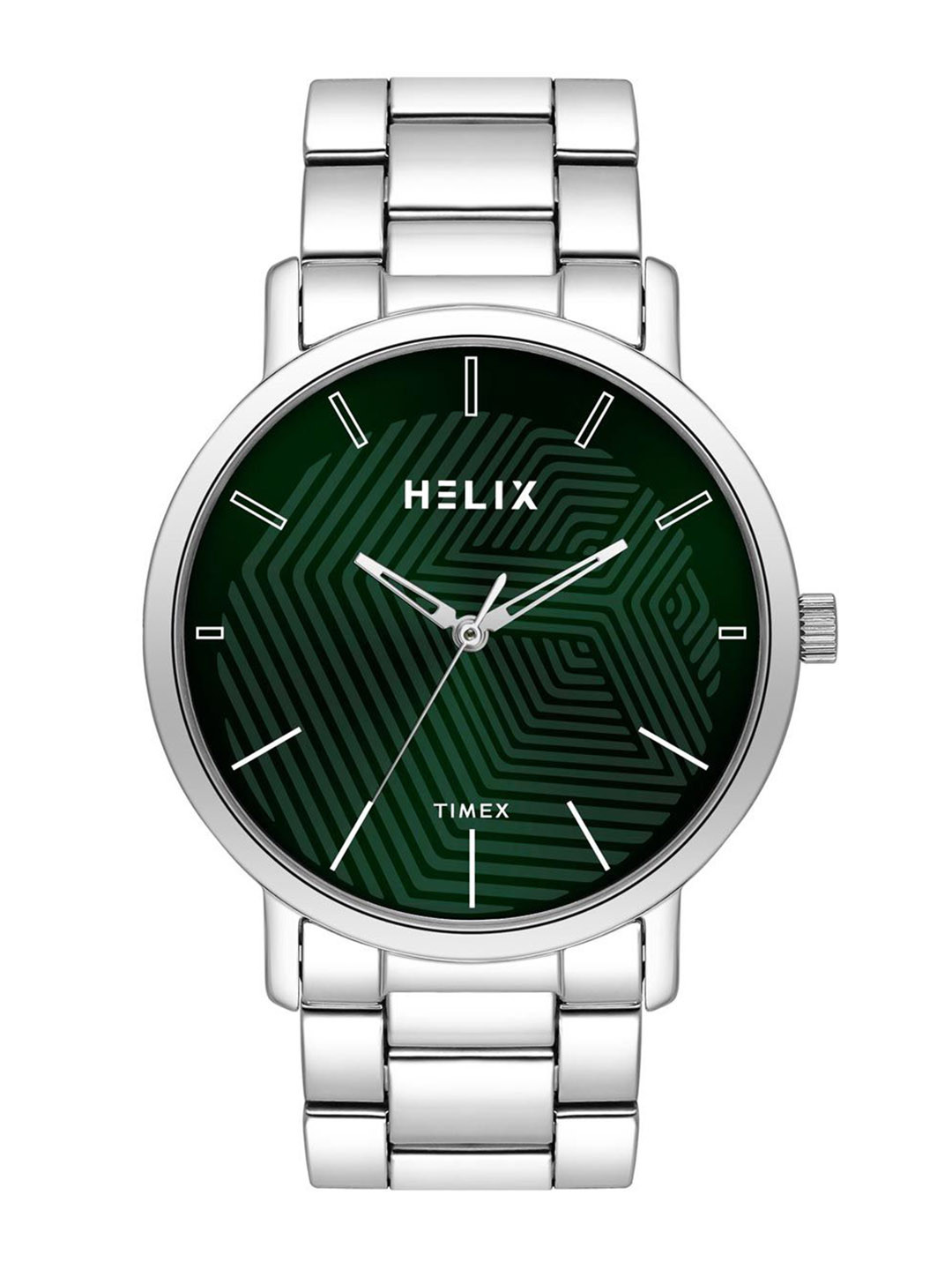 Helix By Timex Green Round Dial Analog Stainless Steel Men Watch - TW053HG02