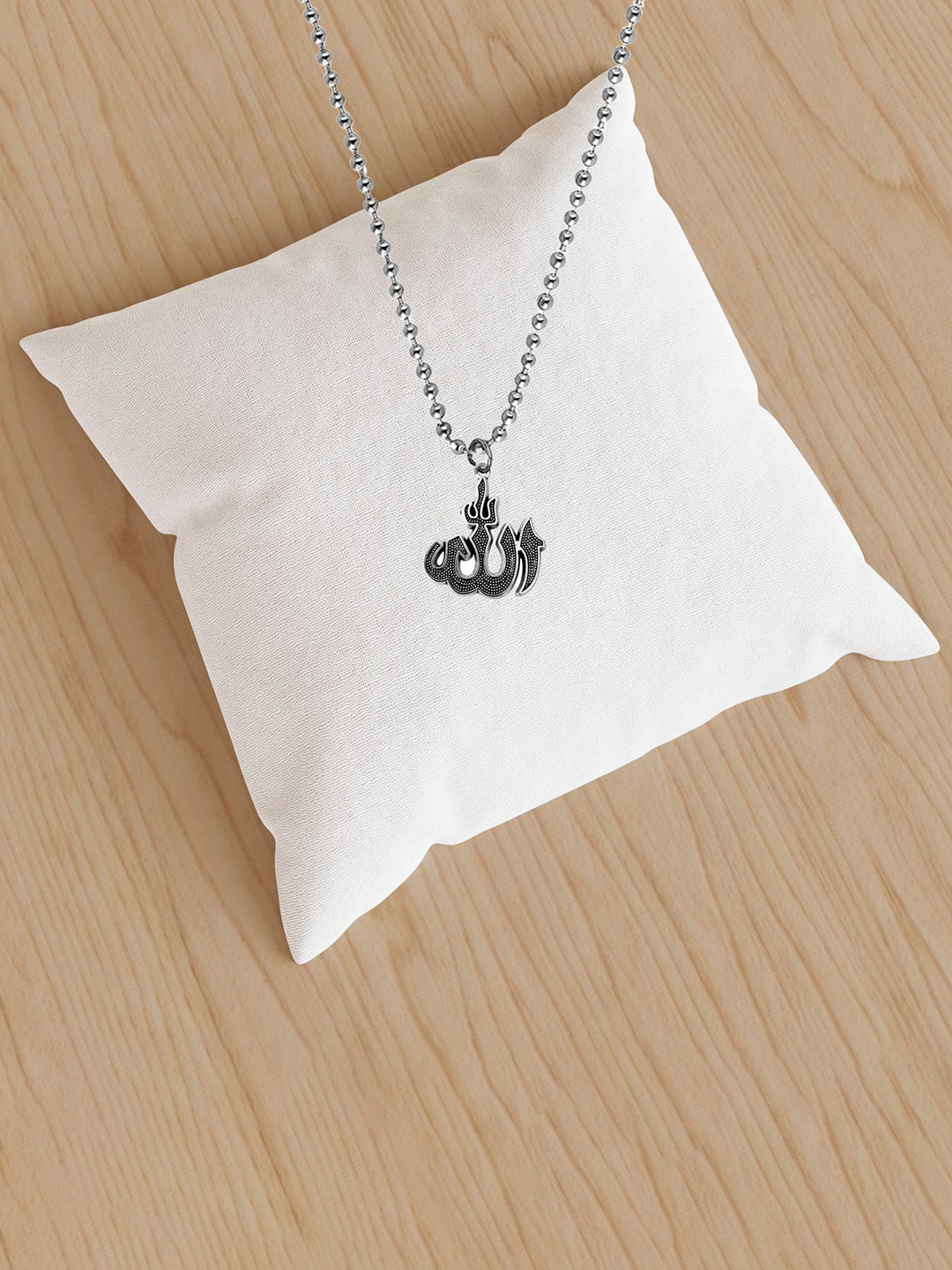 M Men Style Stainless Steel Silver Plated Allah Prayer Muslim Pendants