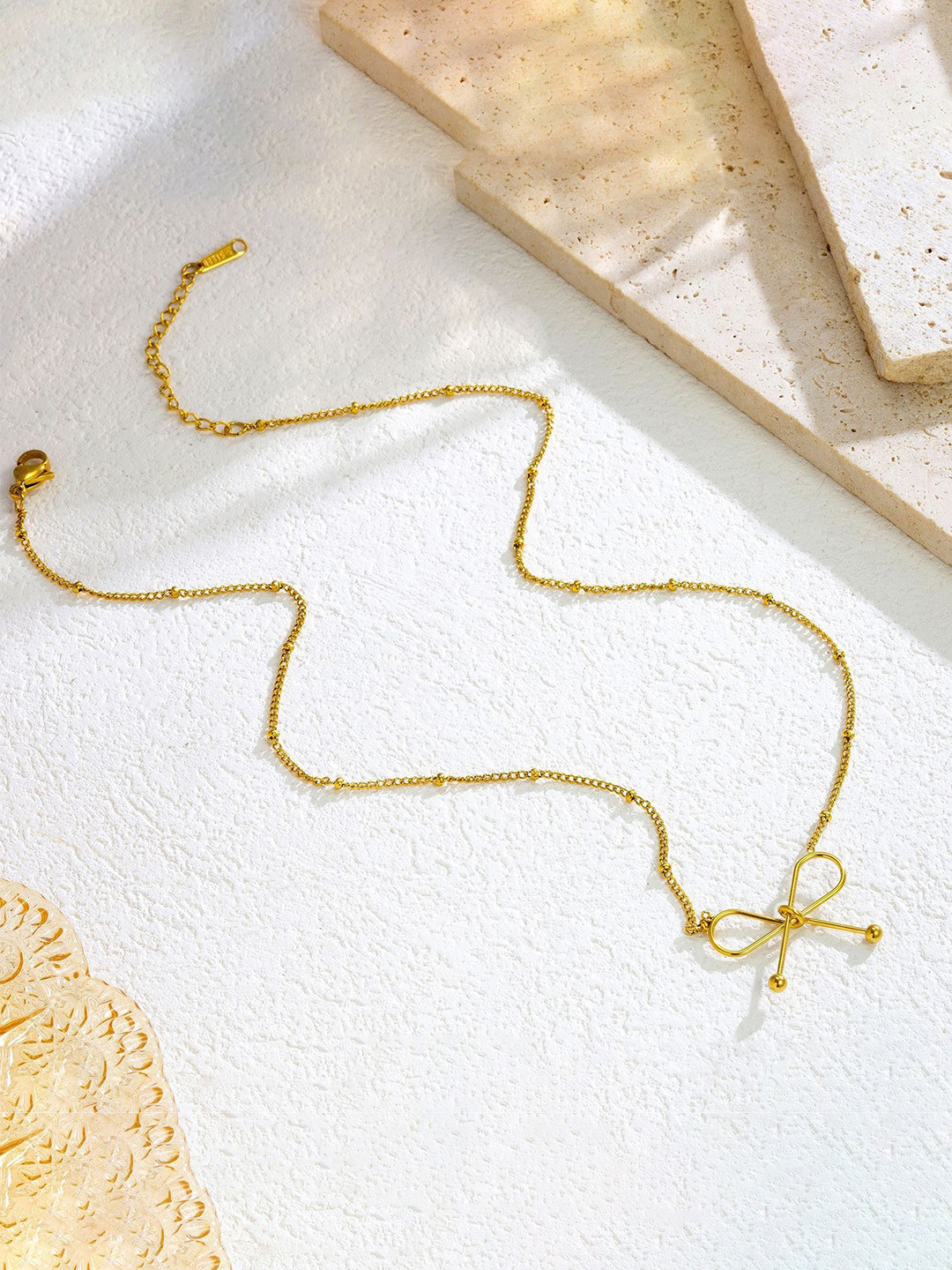 MYKI Stainless Steel Gold-Plated Brilliant Chain