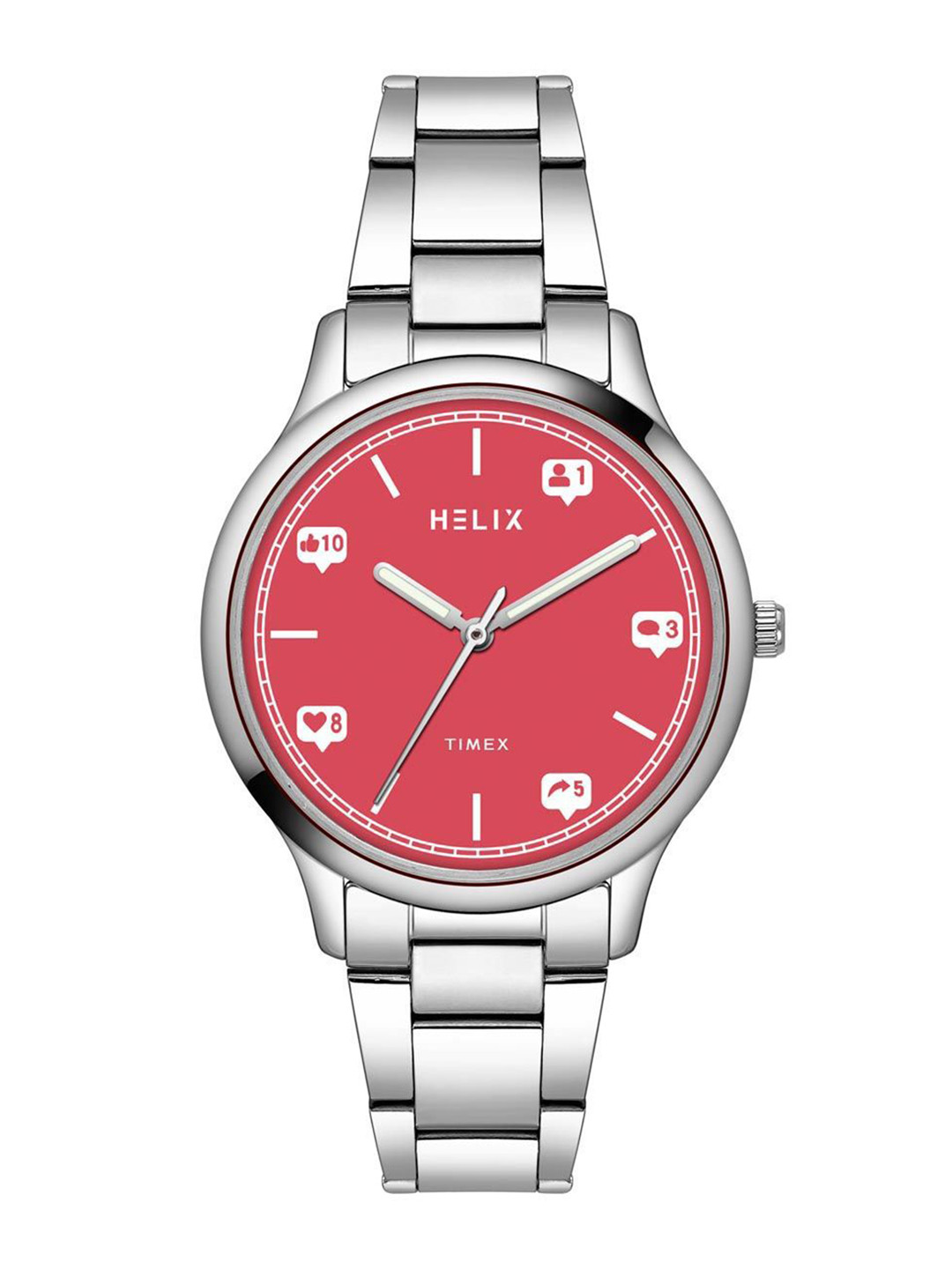 Helix By Timex Women Red Round Dial Analog Watch - TW060HL03T