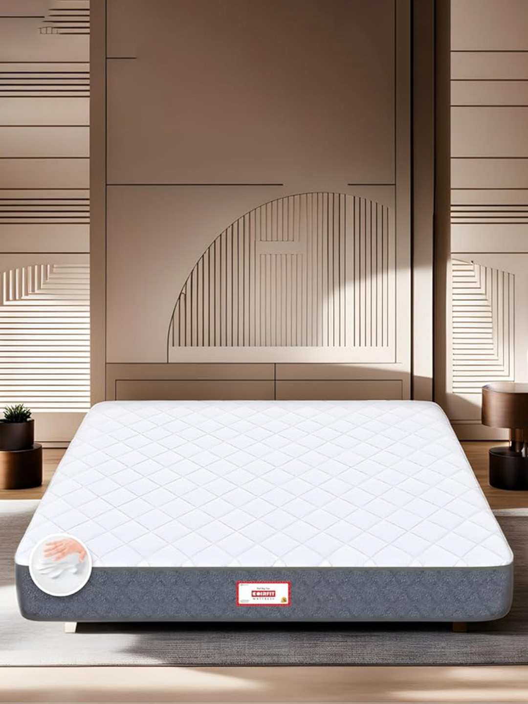 COIRFIT Twin Plus 5 Zone I-shape Tech.Memory Foam Queen Size 5 Inch Mattress (84X60)