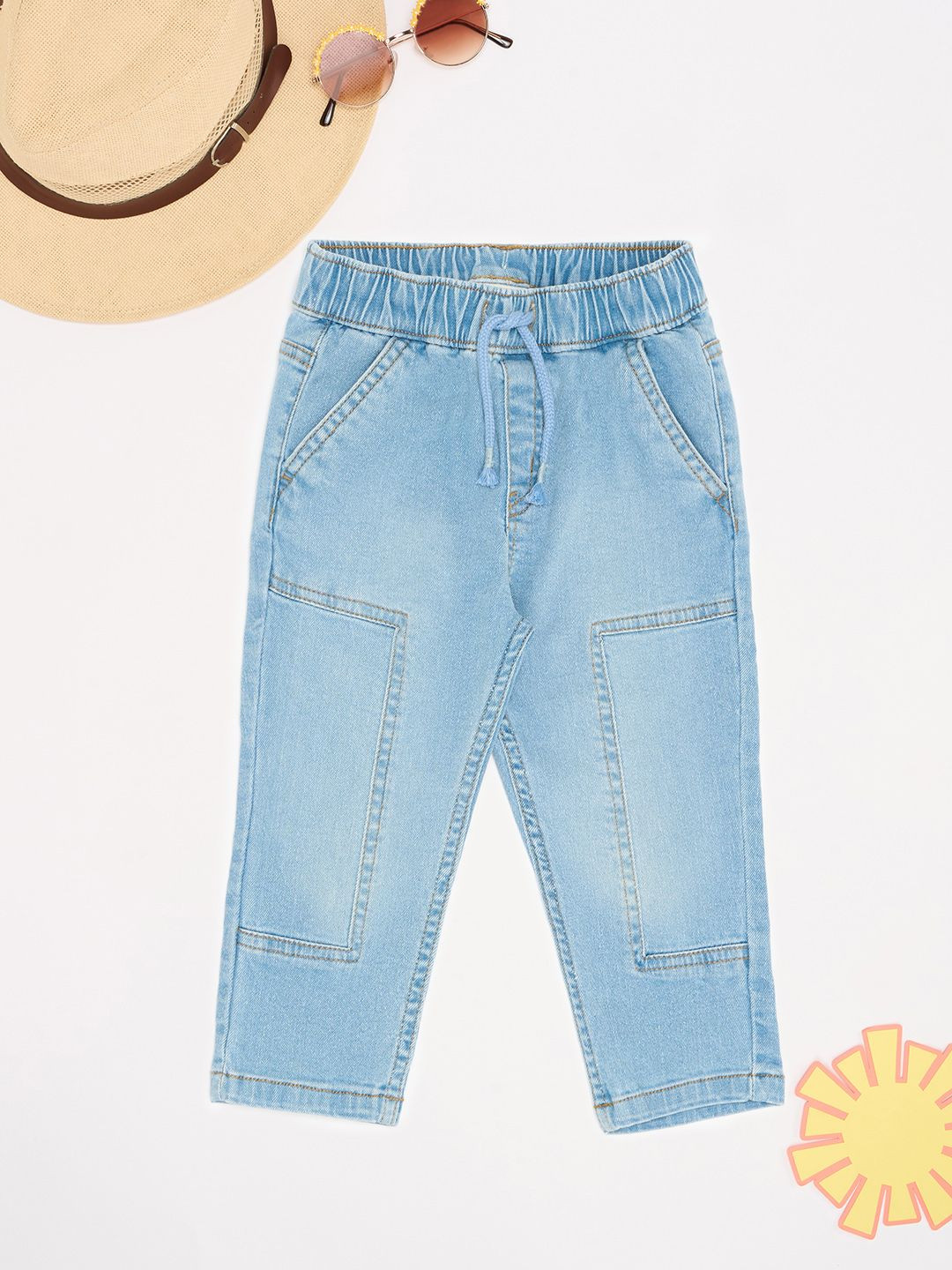 Pantaloons Baby Boys Regular Fit Mid-Rise Clean Look Cotton Non Stretchable Jeans