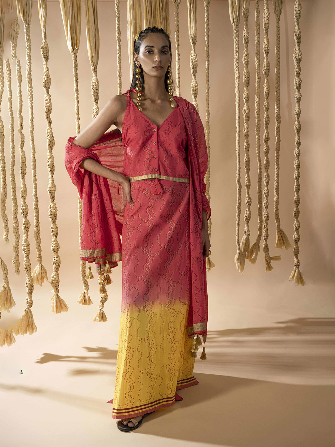 Banana Labs Printed Ready to Wear Lehenga & Blouse With Dupatta