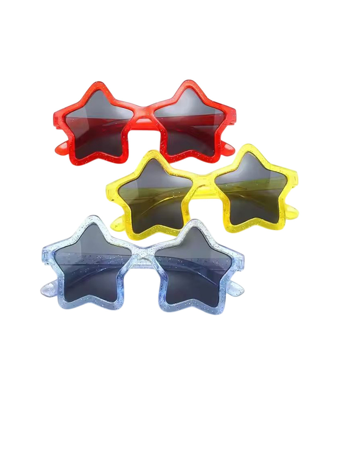 SHOP FRENZY Kids Other Sunglasses with UV Protected Lens Glitter star Red Sunglass