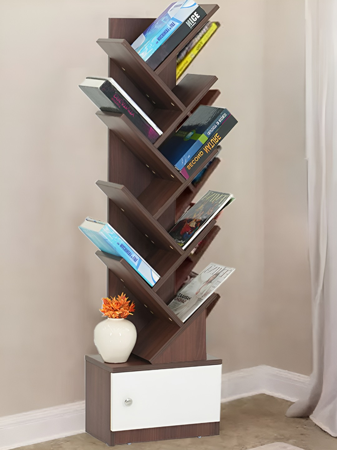 Royaloak Brown Vista Free Standing Wooden Bookshelf