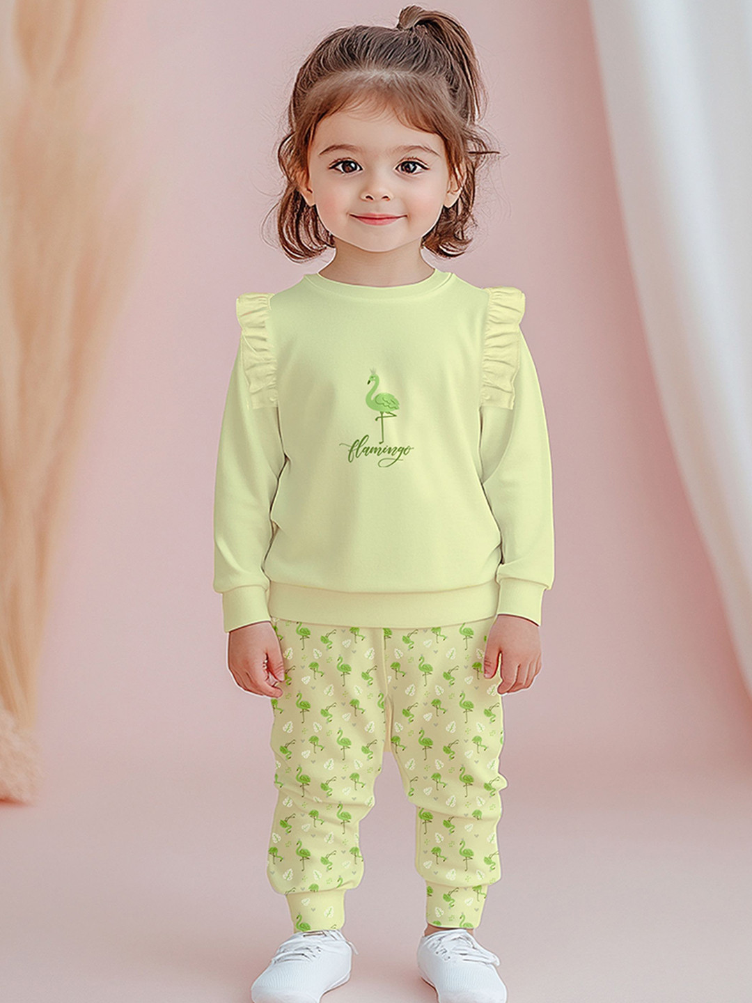 Kidbea Kids Printed Pure Organic Bamboo T-Shirt With Trouser Clothing Set