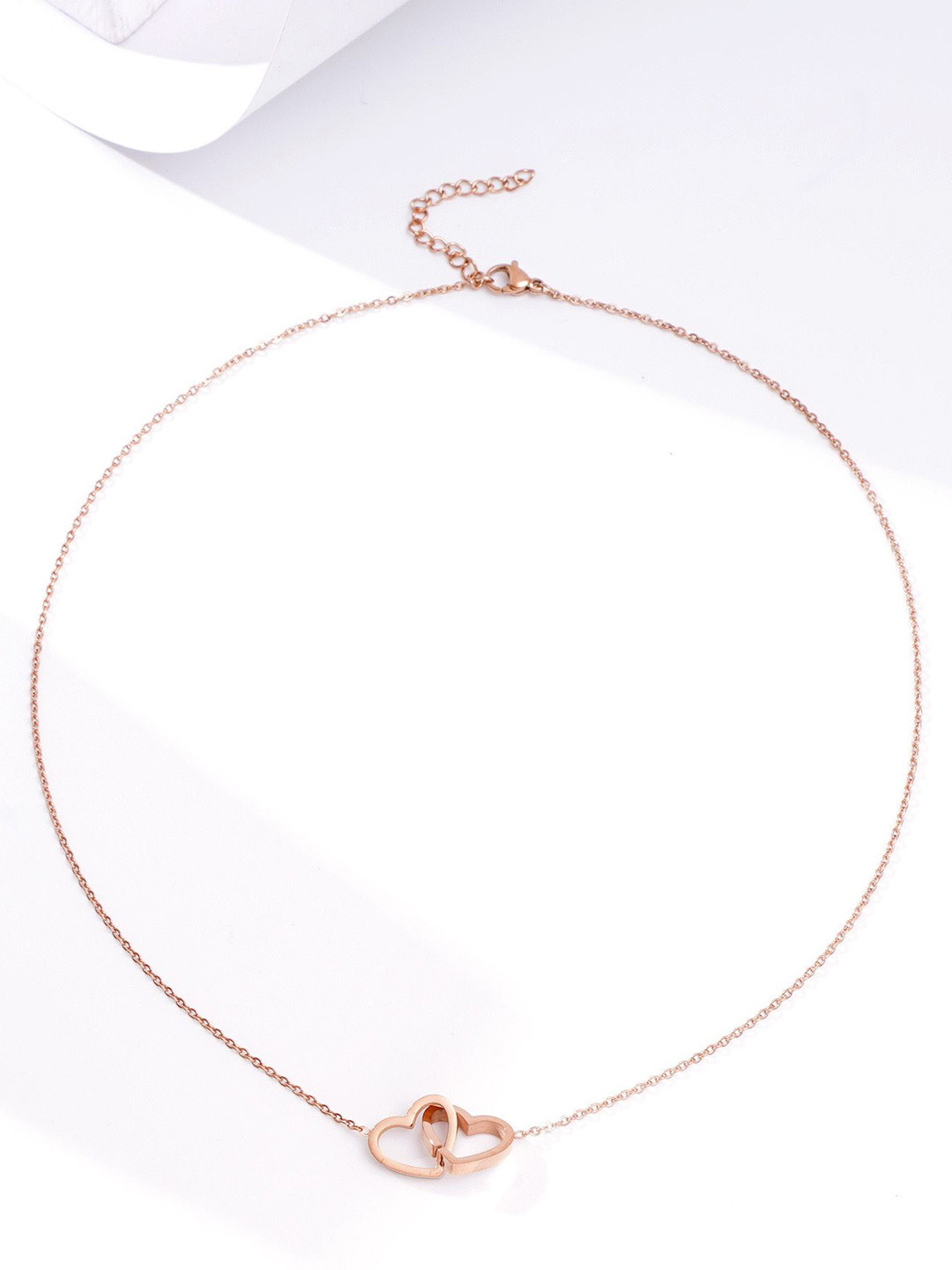 MYKI Posh Rose Gold-Plated Stainless Steel Pendant With Chain
