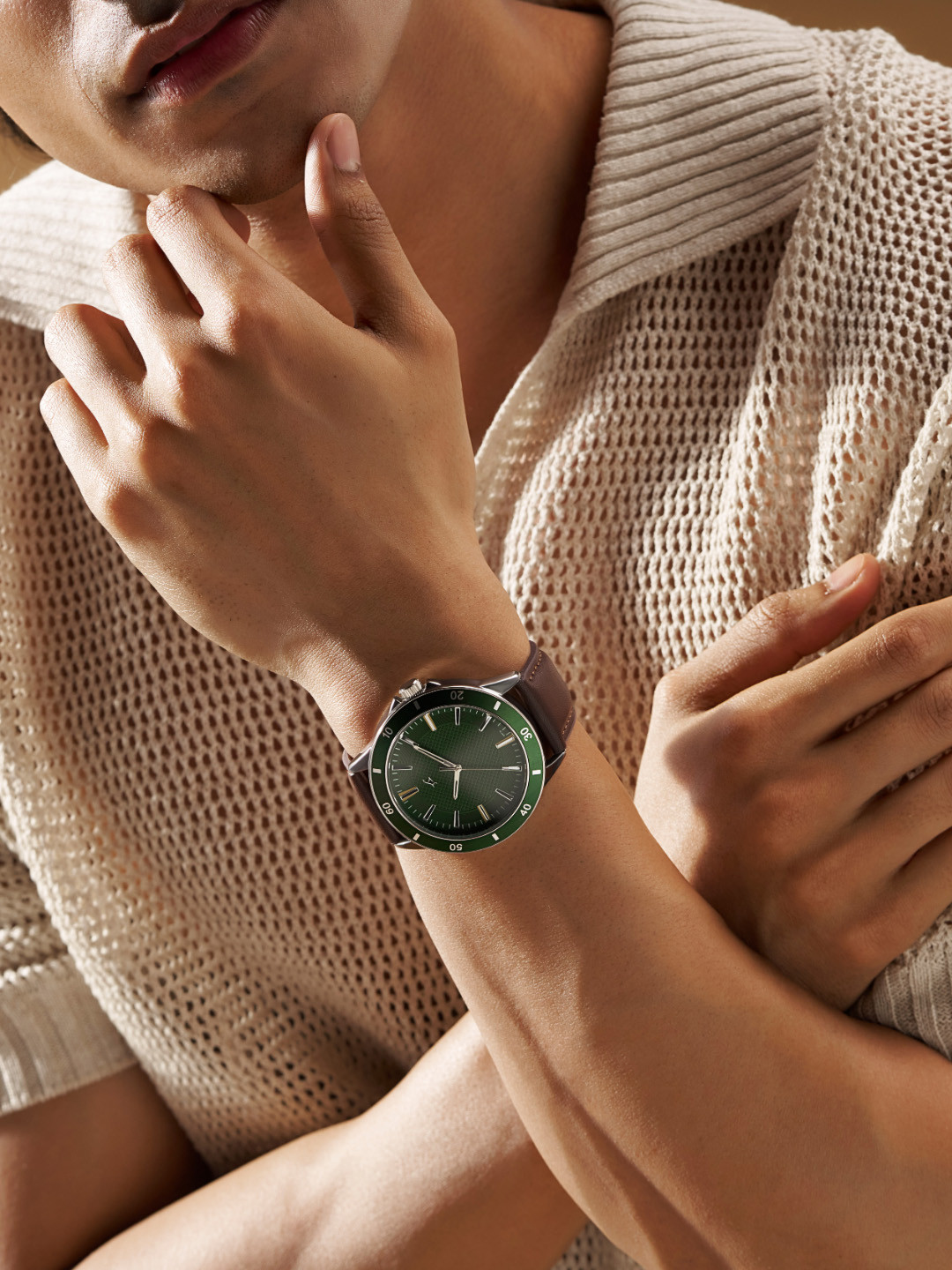 Fastrack Stunners X Special Edition Men Textured Dial Analogue Watch 38160SL02