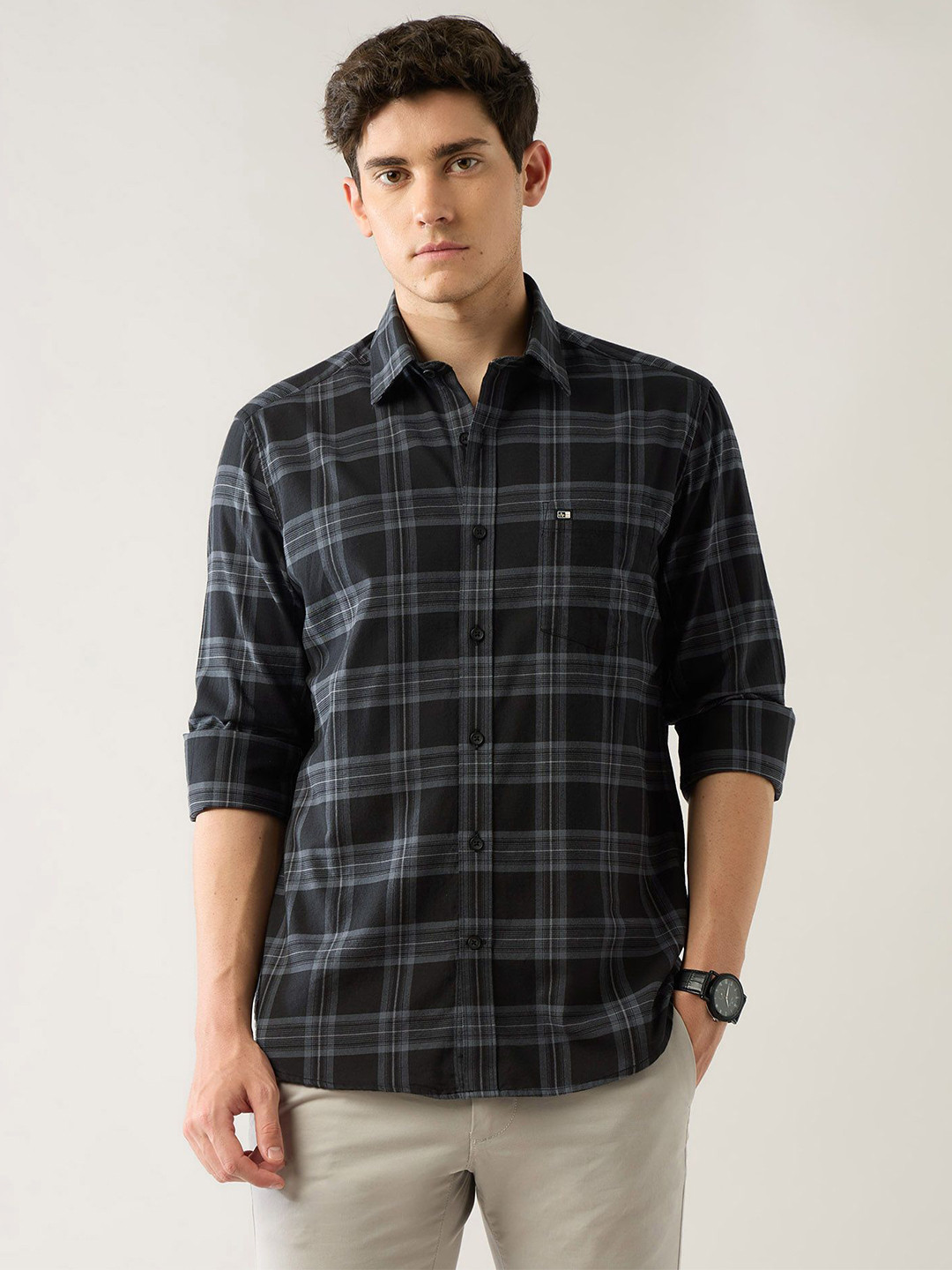 Arrow Sport Men Slim Fit Opaque Checked Casual Shirt