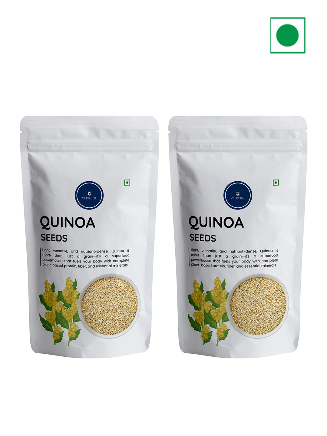 VEDICINE Set Of 2 Quinoa Seeds - 400gm Each