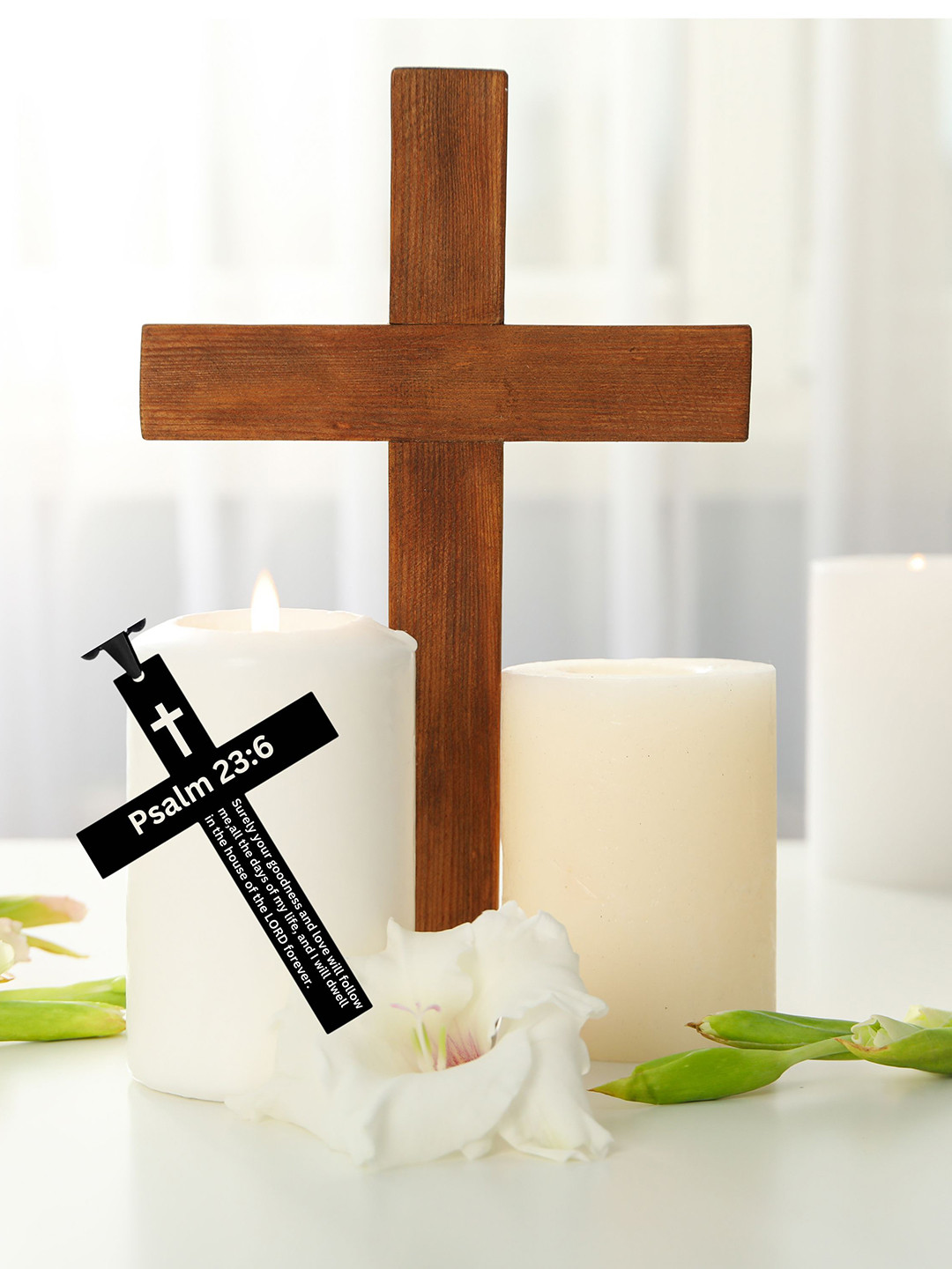 M Men Style Stainless Steel Bible Verse Cross Pendants