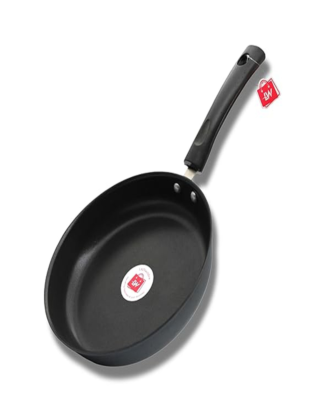 LAZYwindow Black Dishwasher & Microwave Safe Stainless Steel Nonstick Tadka Pan
