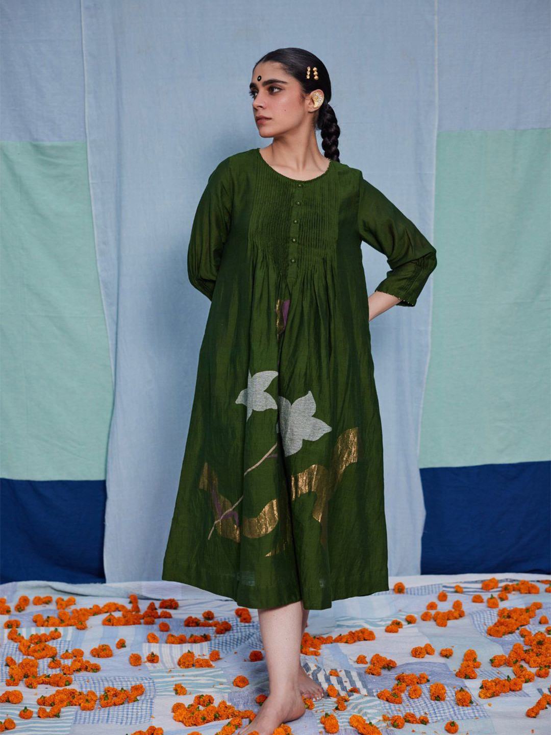 Sarron Women Floral Printed Round Neck Fit & Flare Dress