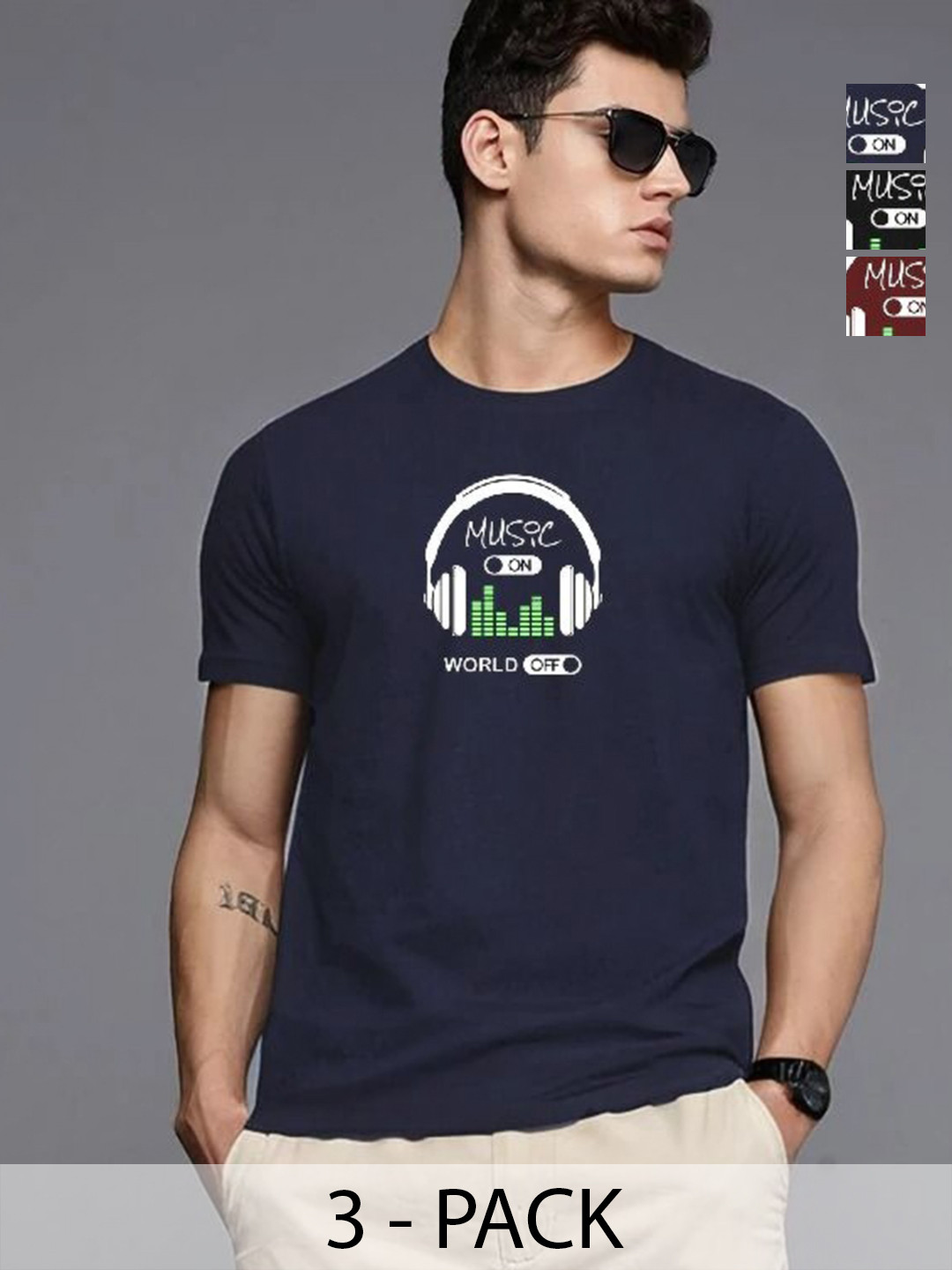 REYA Men's Music Graphic T-shirt