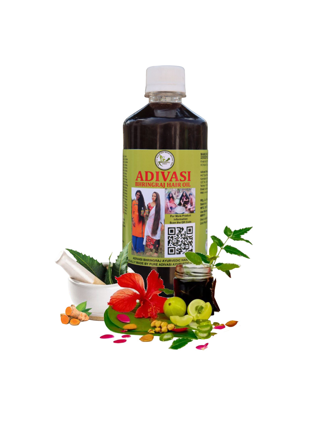ADIVASI BHRINGRAJ HERBALS Hair Oil For Hair Growth - 500 ml