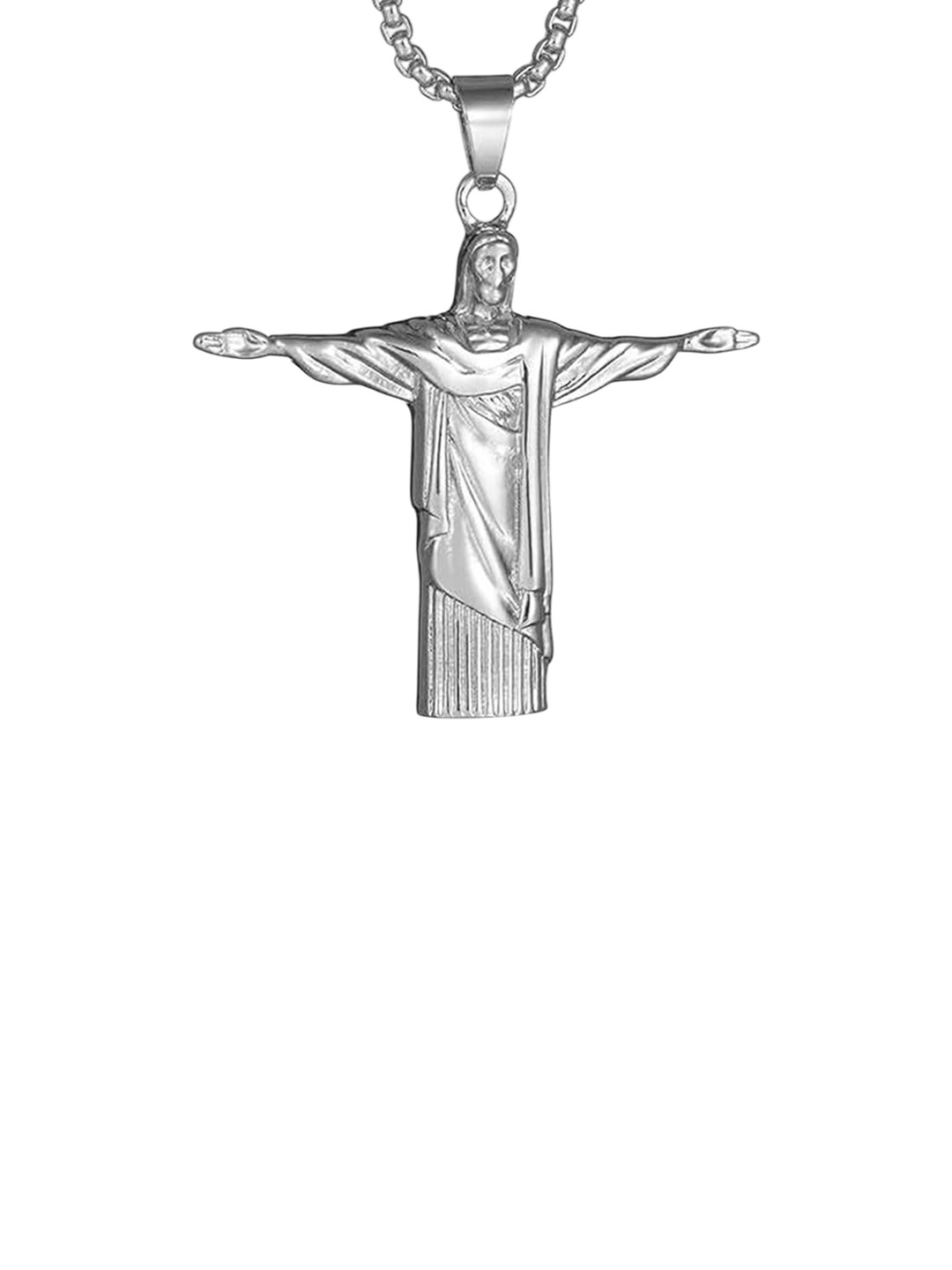 M Men Style Silver-Plated Christ The Redeemer Cross Pendants