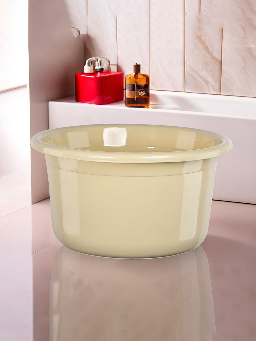 Kuber Industries Beige Bath Tubs 25L