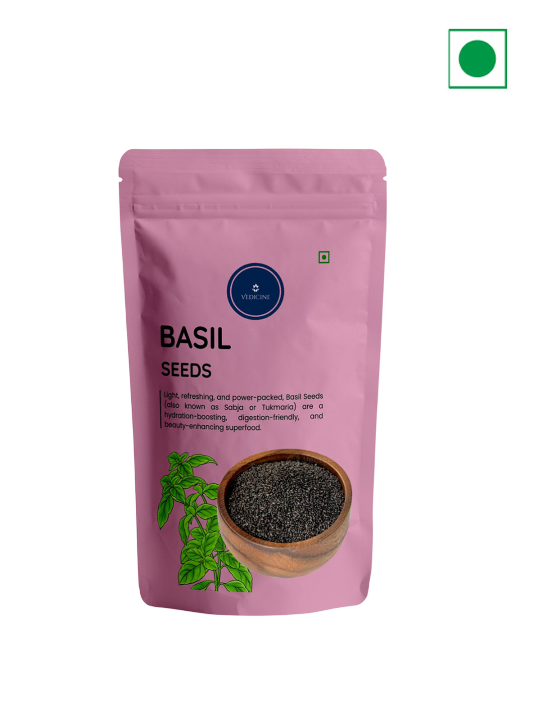 VEDICINE Basil Seeds - 500gm