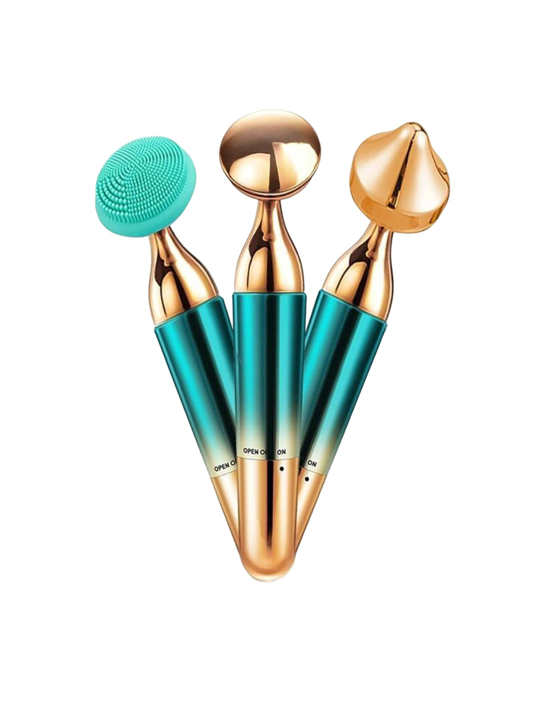 BELENZO 3-In-1 Neck & Eyes Vibration Facial Massager - Teal Blue