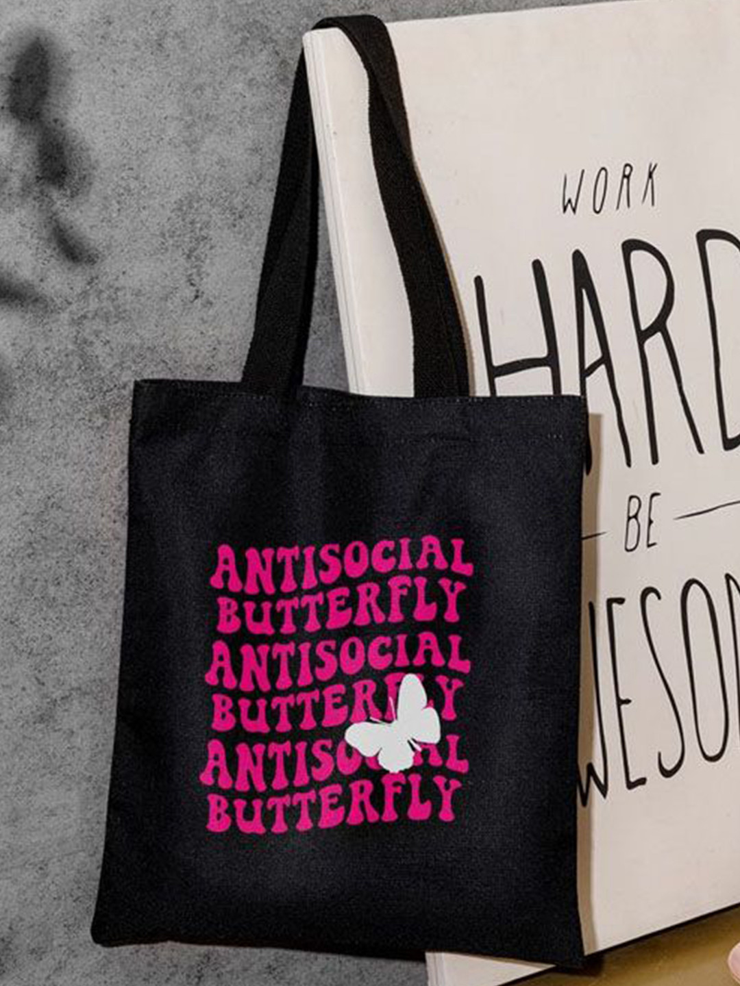 the sack co Printed Oversized Shopper Tote Bag with Cut Work