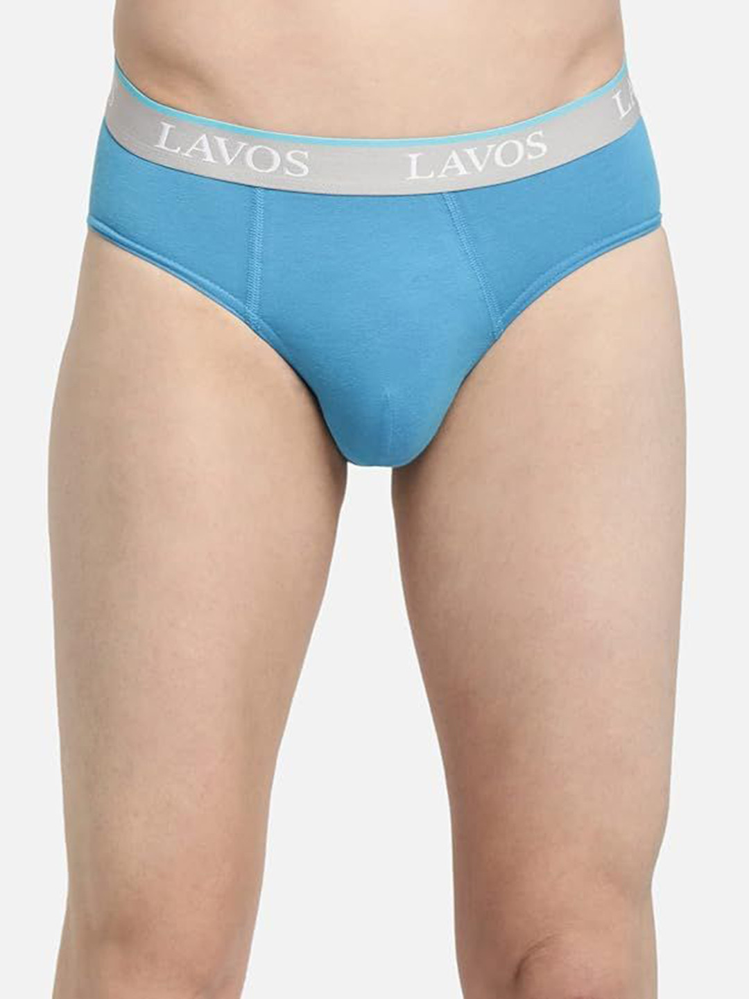 LAVOS Men Mid-Rise Basic Briefs LM2009-Men's Brief-Horizon Blue-S