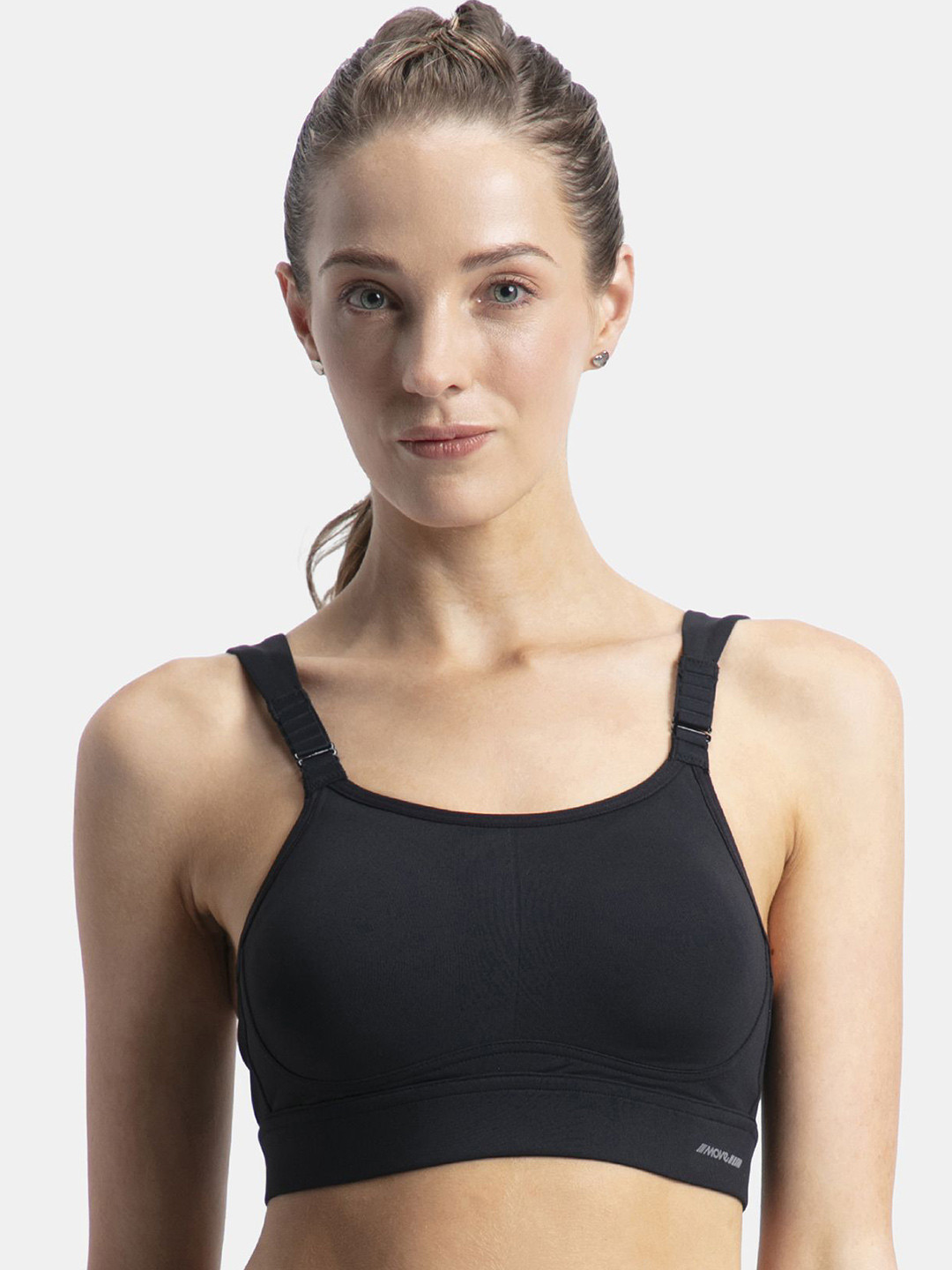 Jockey Wirefree Padded Soft Touch Microfiber Full Coverage Racerback Sports Bra-MI16