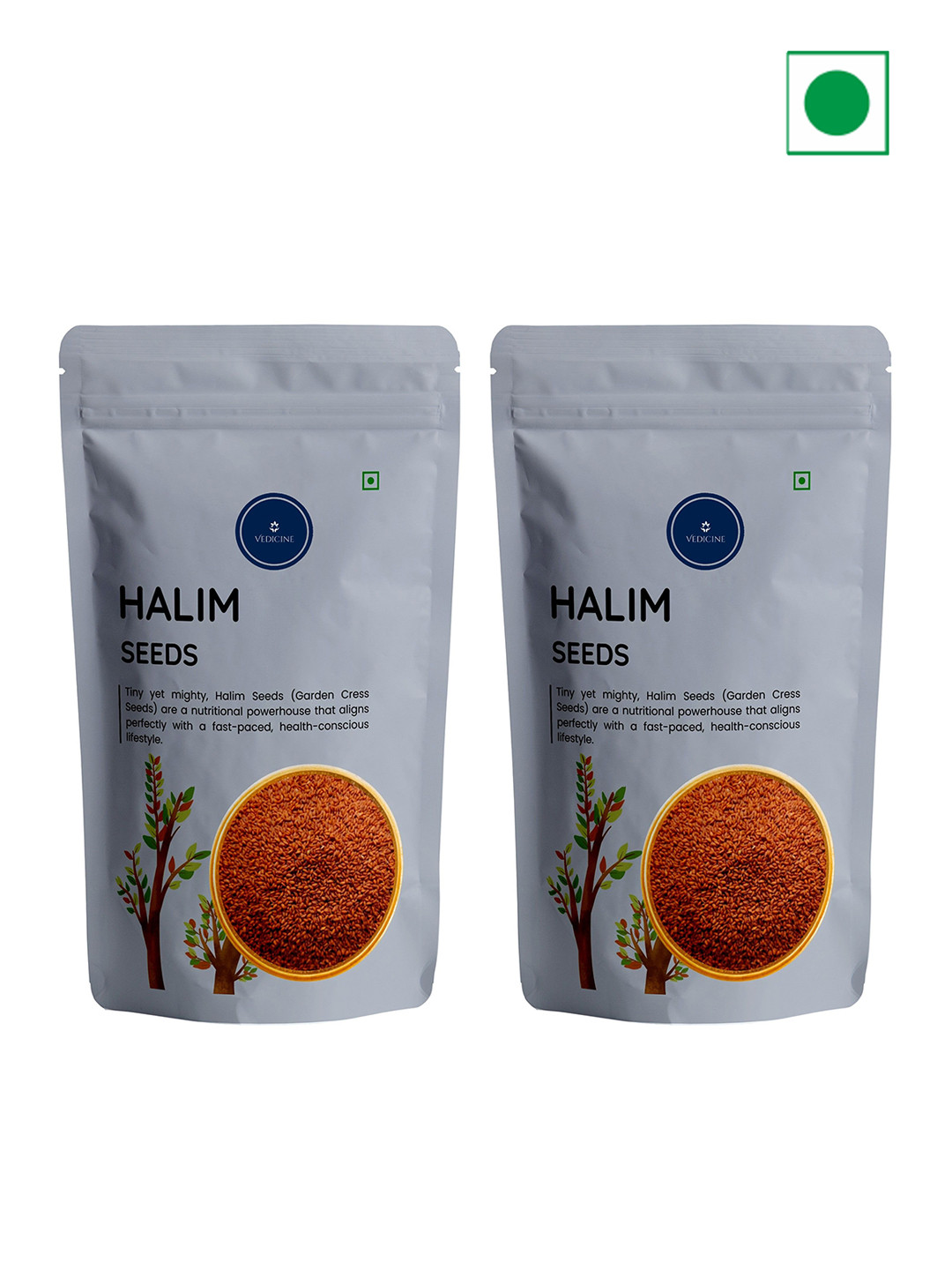 VEDICINE Set Of 2 Halim Haleem Seeds - 500gm Each