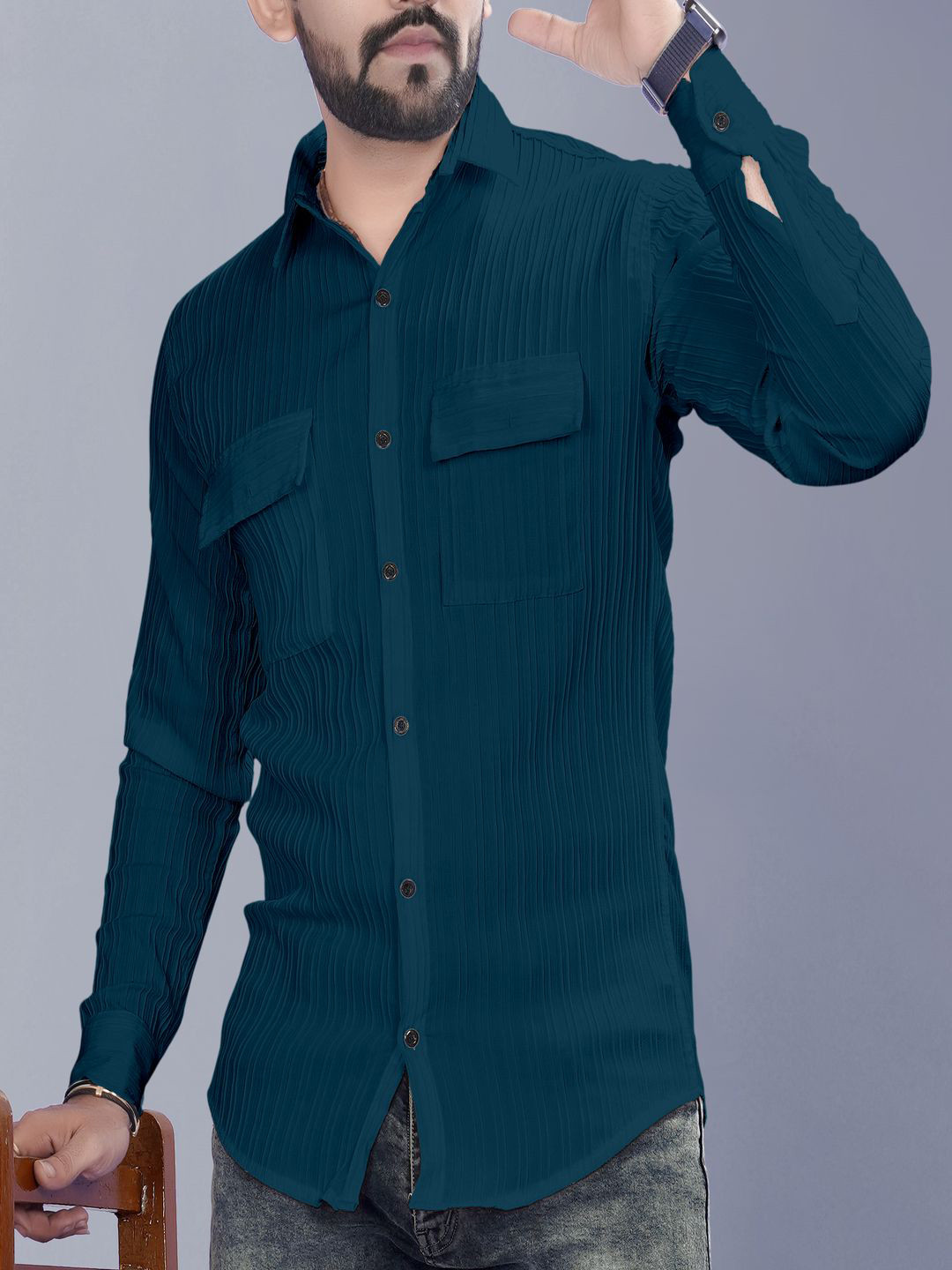 Zoitgiest Men Premium Opaque Striped Casual Shirt