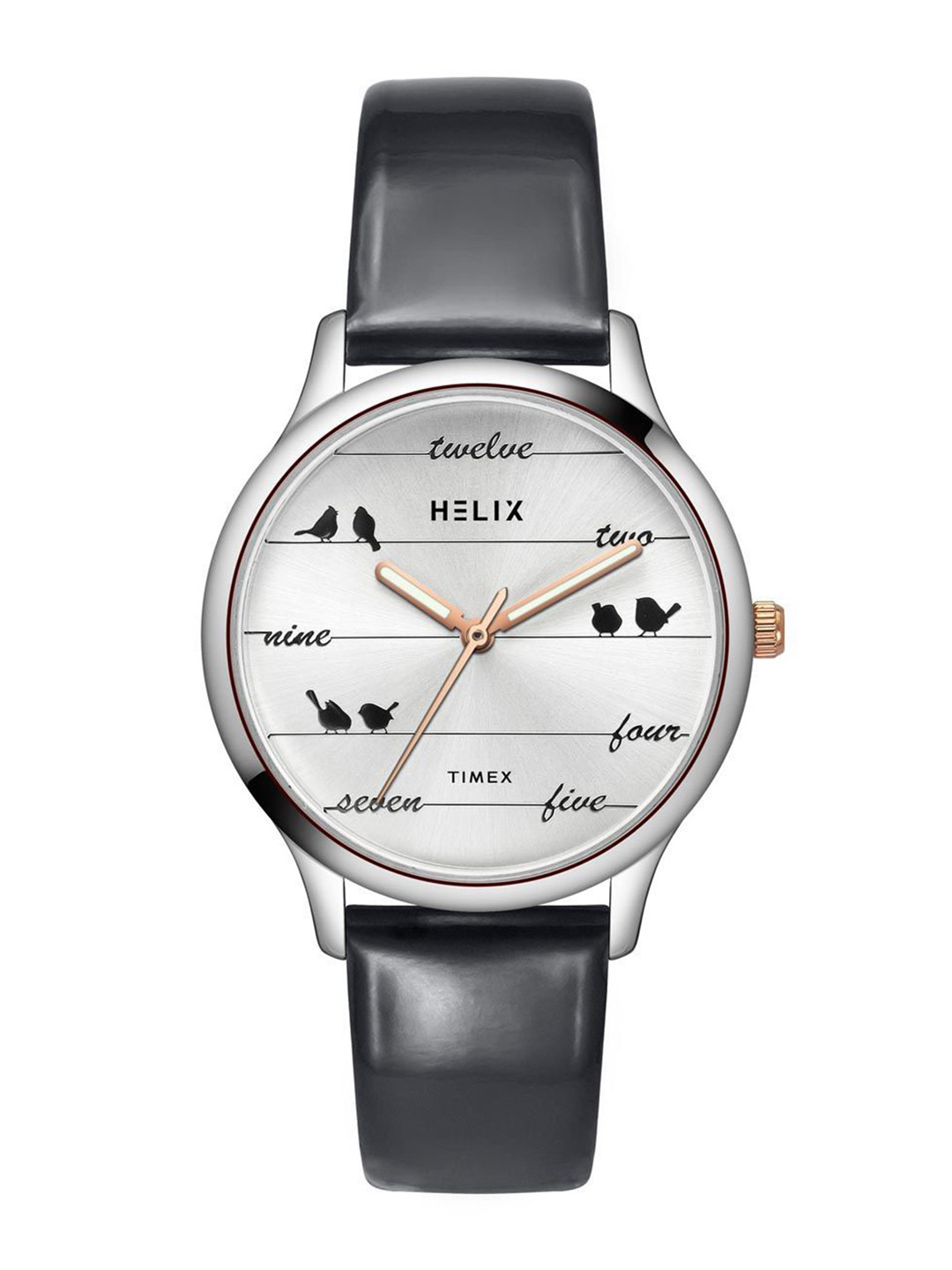 Helix By Timex Women Silver Round Dial Analog Watch - TW060HL01T