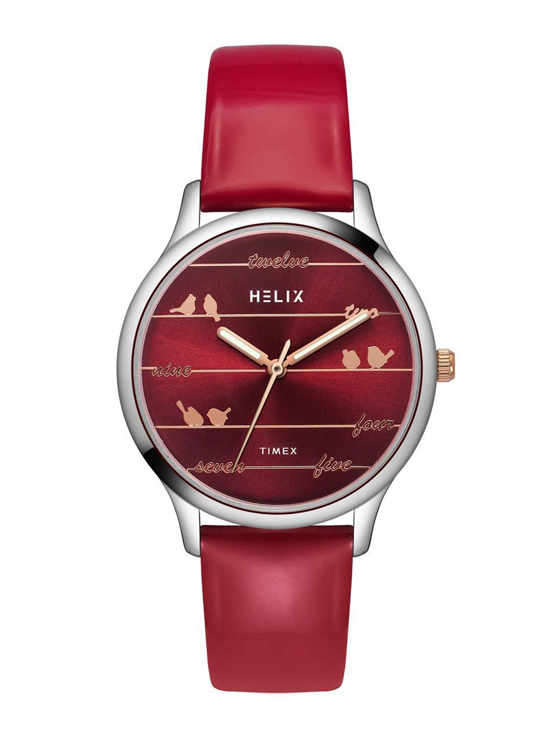 Helix By Timex Women Red Round Dial Analog Watch - TW060HL00T