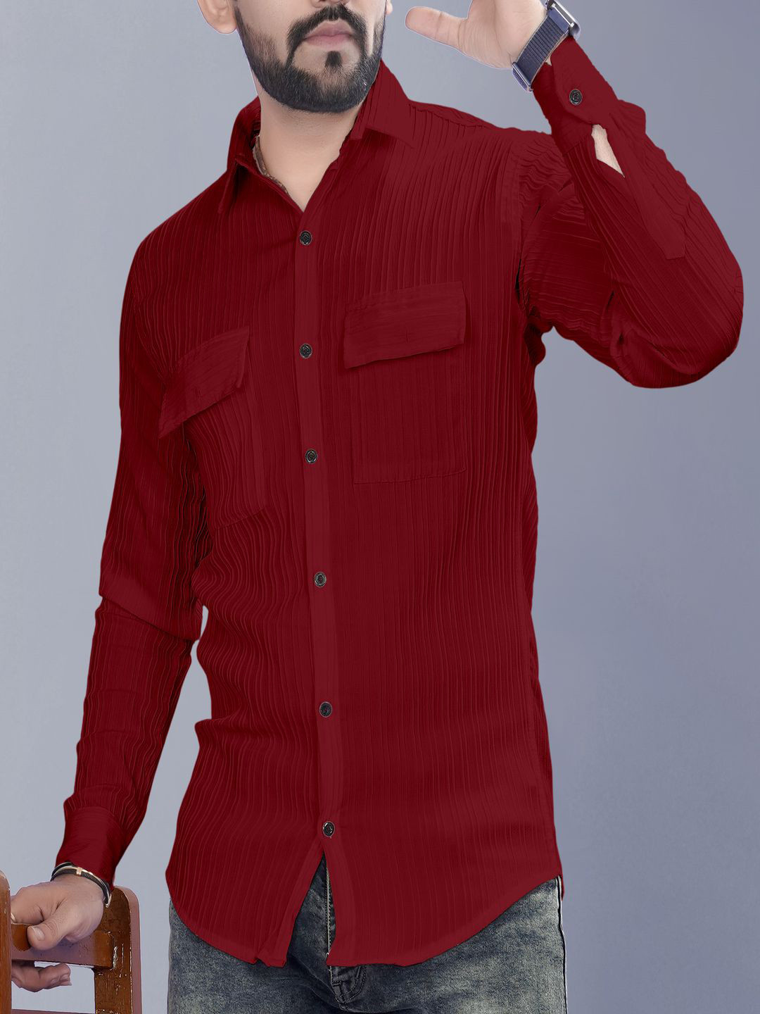 Zoitgiest Men Premium Opaque Striped Casual Shirt