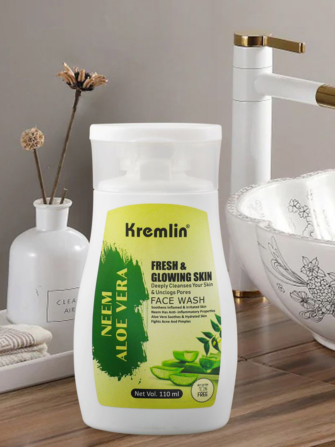 Kremlin Fresh & Glowing Skin Neem Aloe Vera Face Wash - 110 ml