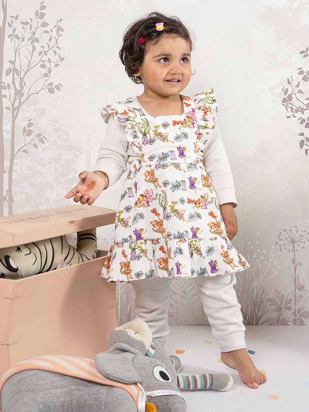 THE BABY TRUNK Girl Pinafore Printed Dress