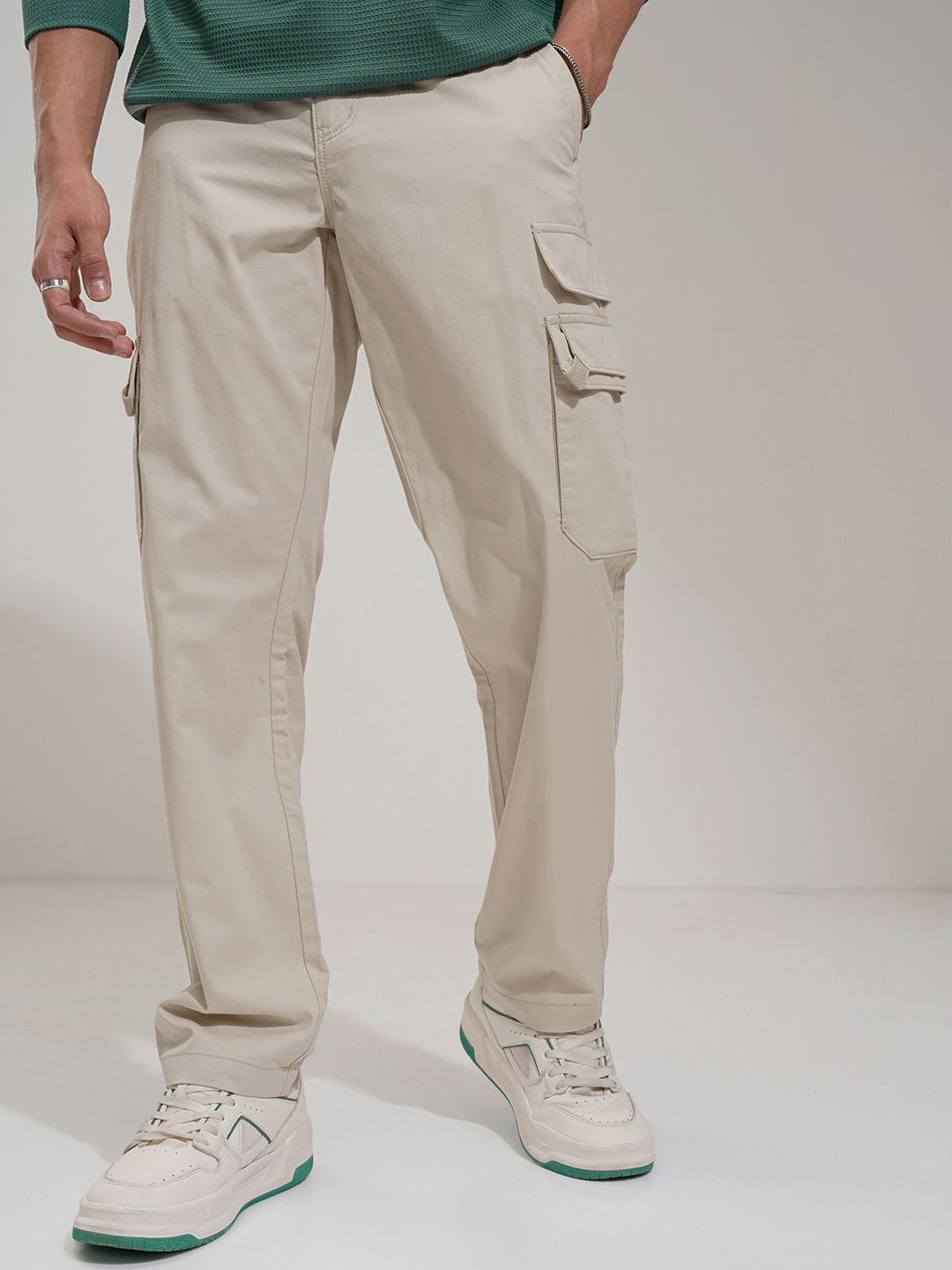 Highlander Men Comfort Cargo Relaxed Fit Trousers