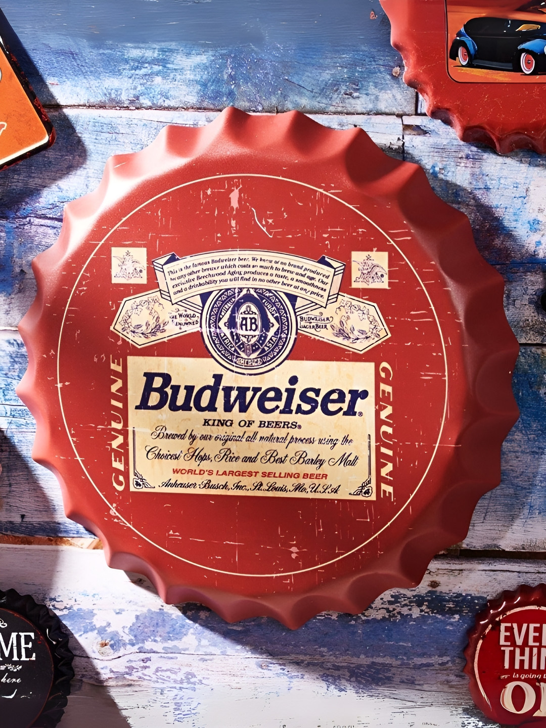 eazy wagon Budweiser Metal Matte Hanging Hall Signs and Plaques-14In